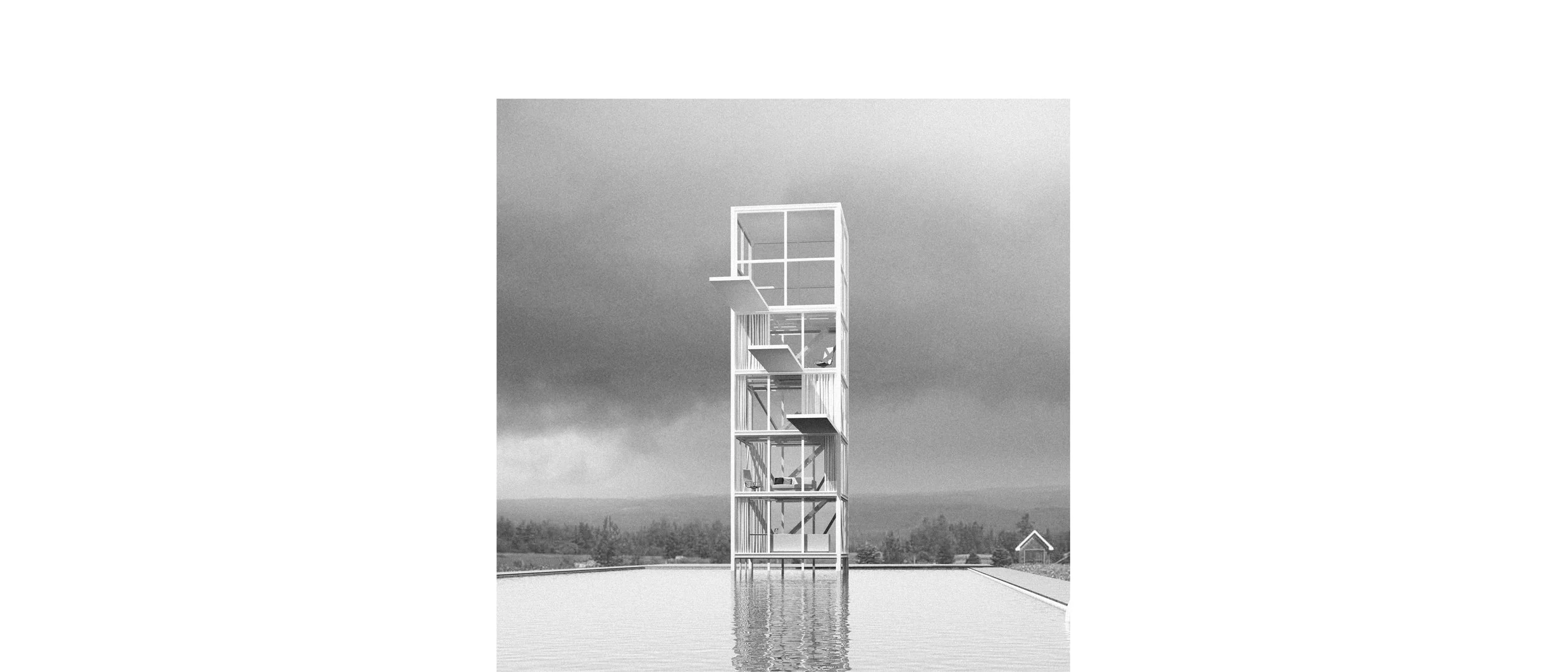 Summer house for high-diver