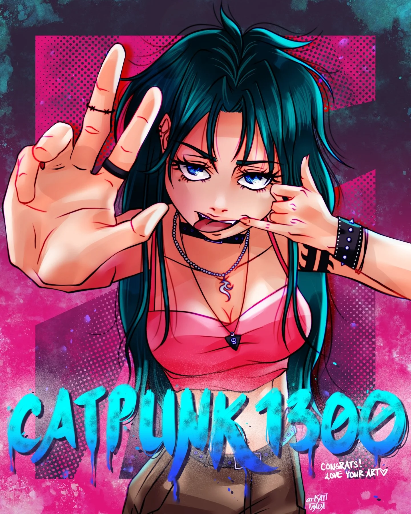 Uncoordinated Punk Girl Kaori 🎸💥 This is my entry for the #catpunk1300 DTIYS hosted by @catfoxart ! 
.
If you are not already following Jules, please check out her art! Her concept and comps have been a huge inspiration for me over the years, and s