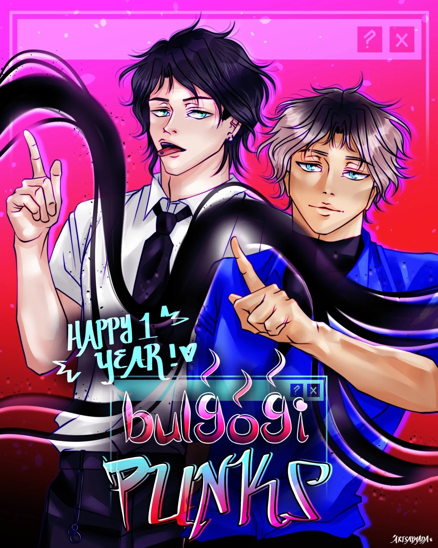 Bulgogi Punks is 1 today! Thank you for all your love and support for this story!
.
I believe the vast majority of readers have been following this journey since before the comic actually started. That makes for an interesting (and fun!) community, w