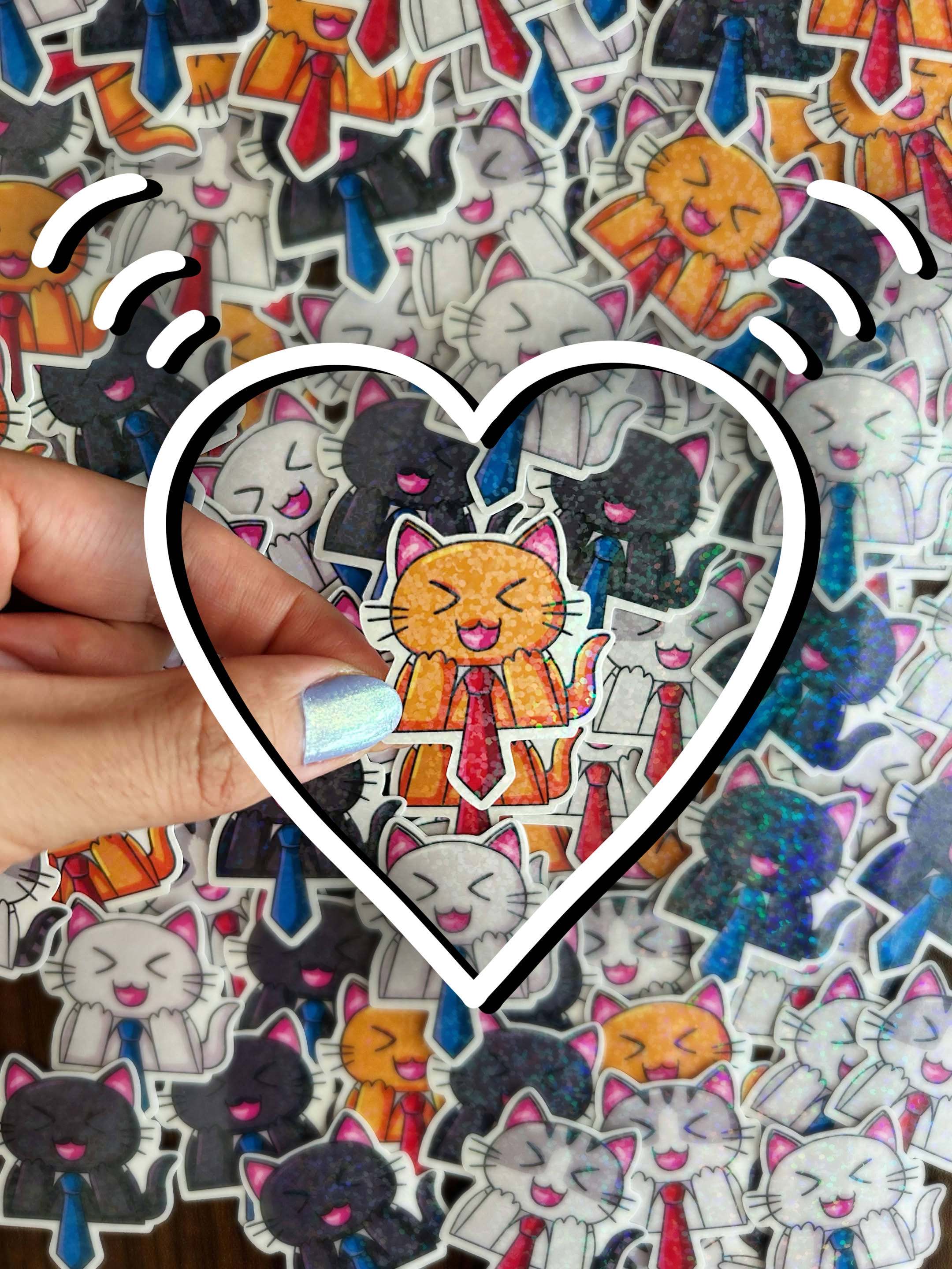 Happy Office Cat Sticker