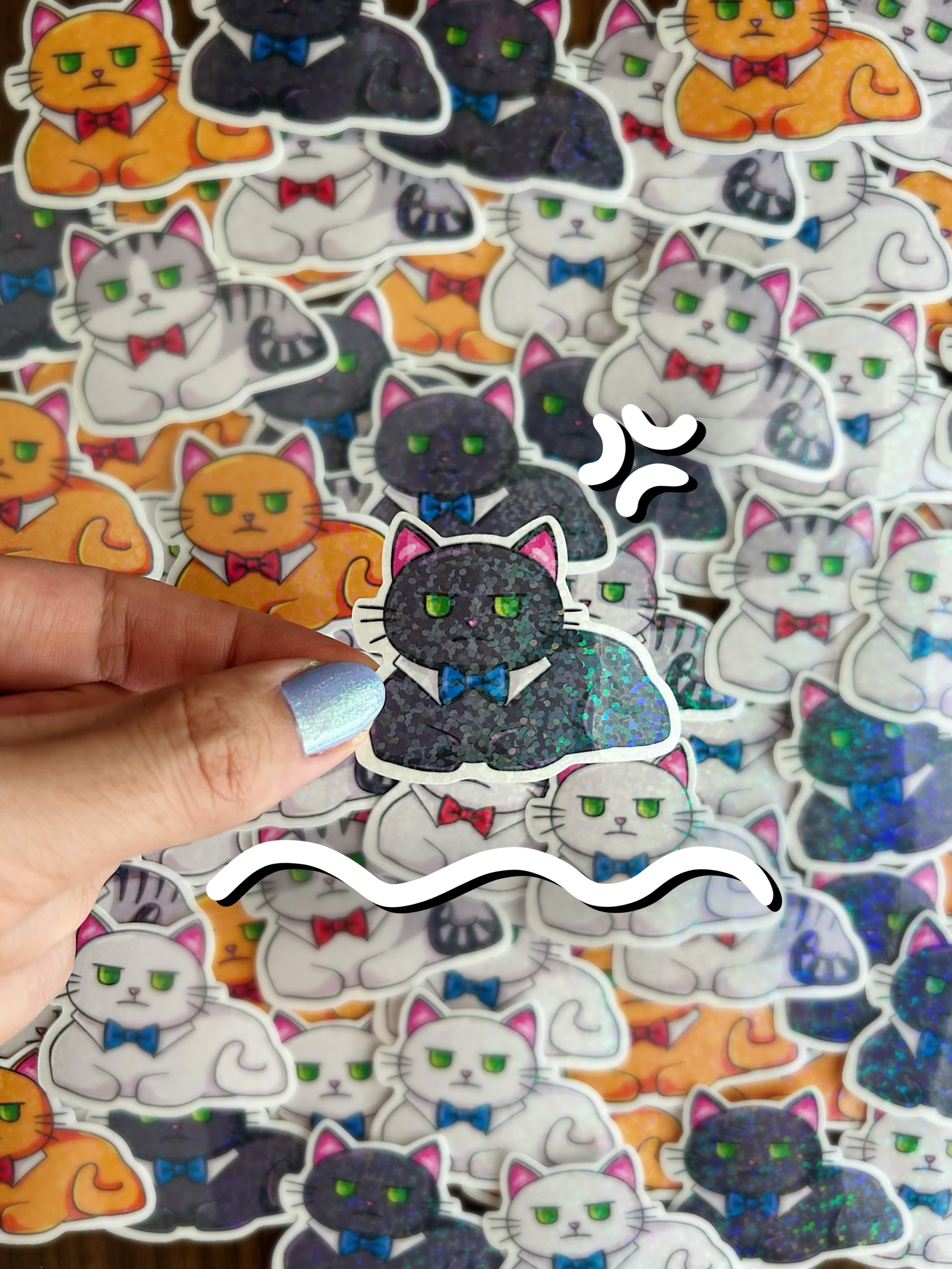 Grumpy Office Cat Sticker
