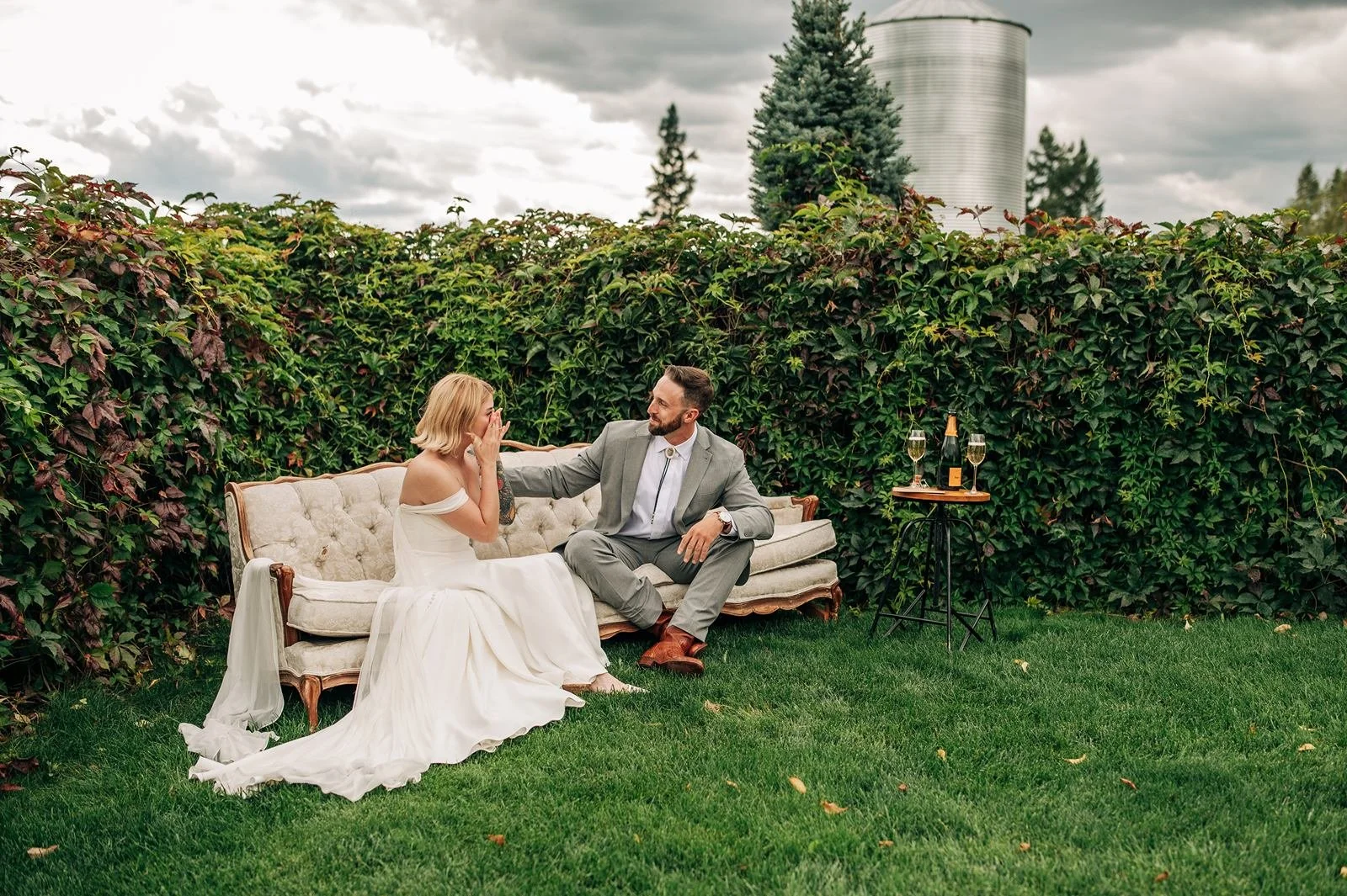 Sharing emotional moments in the garden