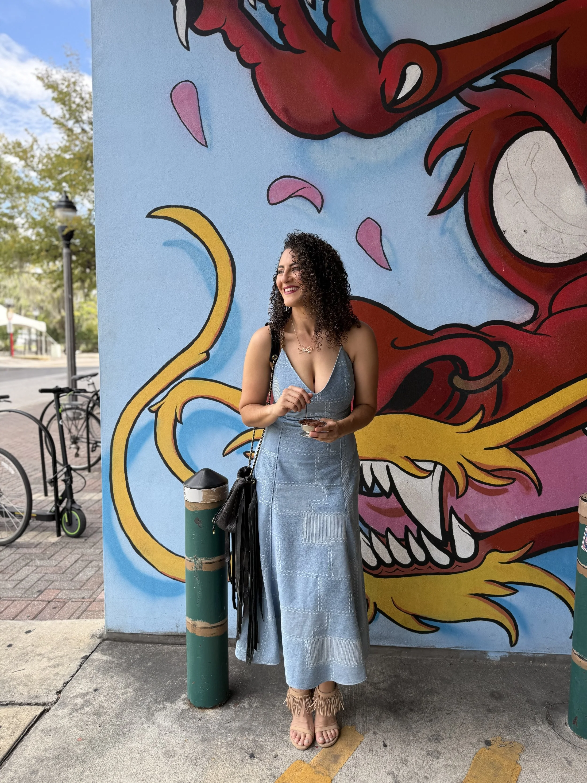 Elise Denim Patchwork Dress