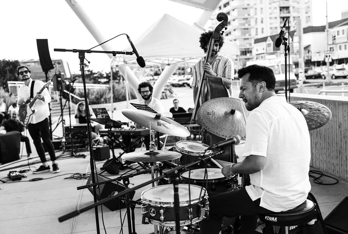 In action, from the Ruben Coca Quintet's performance this past summer 2025 for the Queens Jazz Trail.