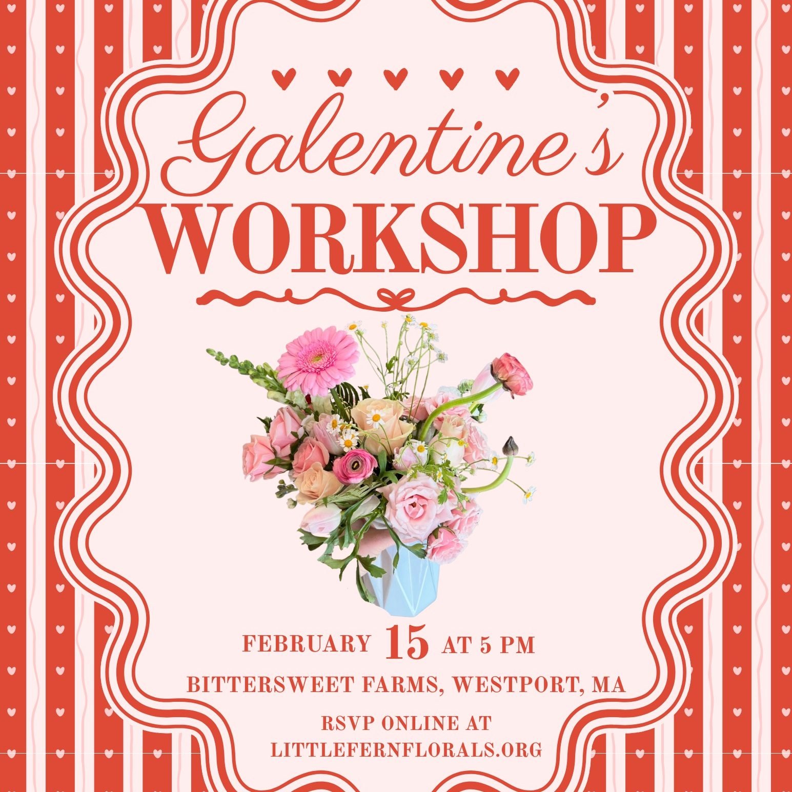Looking for something fun to do with your gals? Galentine's Day is the real celebration, isn't it? 💕

Join us at Bittersweet Farm for a floral arranging class with @littlefernfloralss 🌹

She'll provide the flowers, we'll provide the food and delici