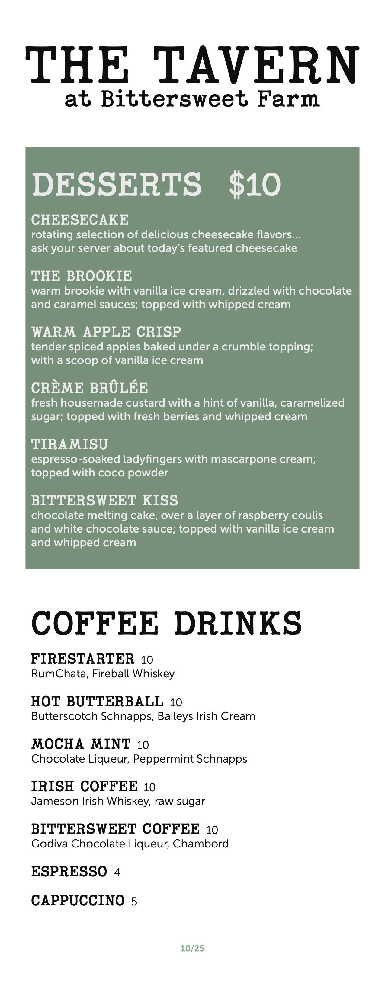 Menu | Discover Delicious Local Cuisine Today — Bittersweet Farm