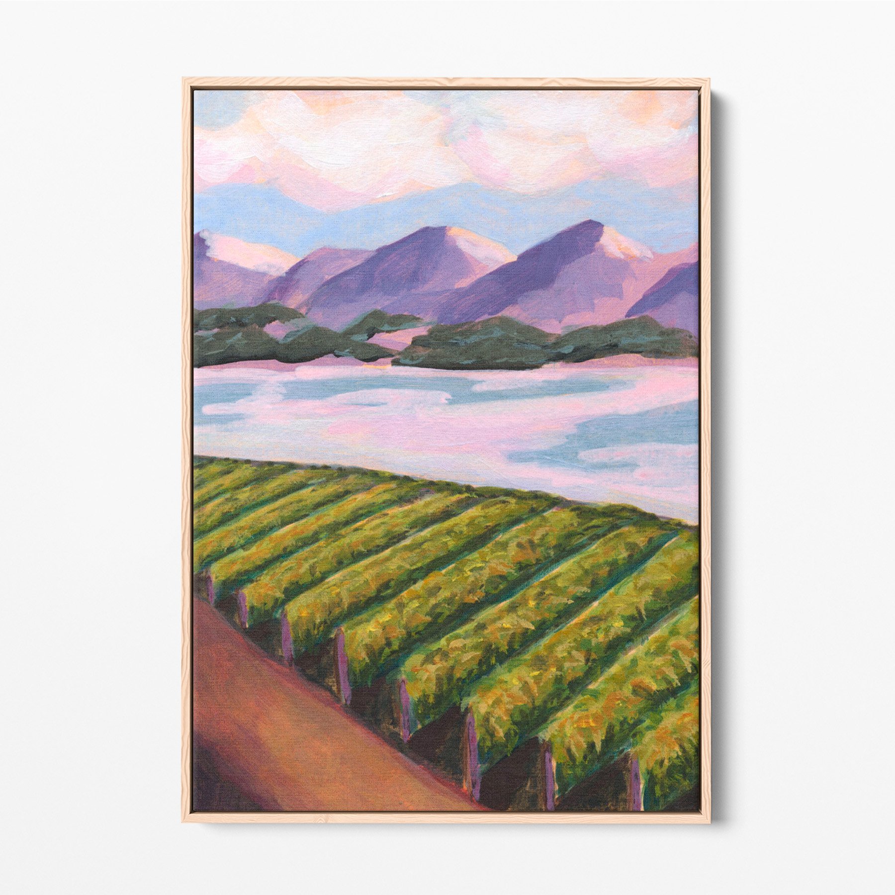 Vineyard at Dusk_Calex Studio_Landscape Painting_Framed Canvas Art_front.jpg