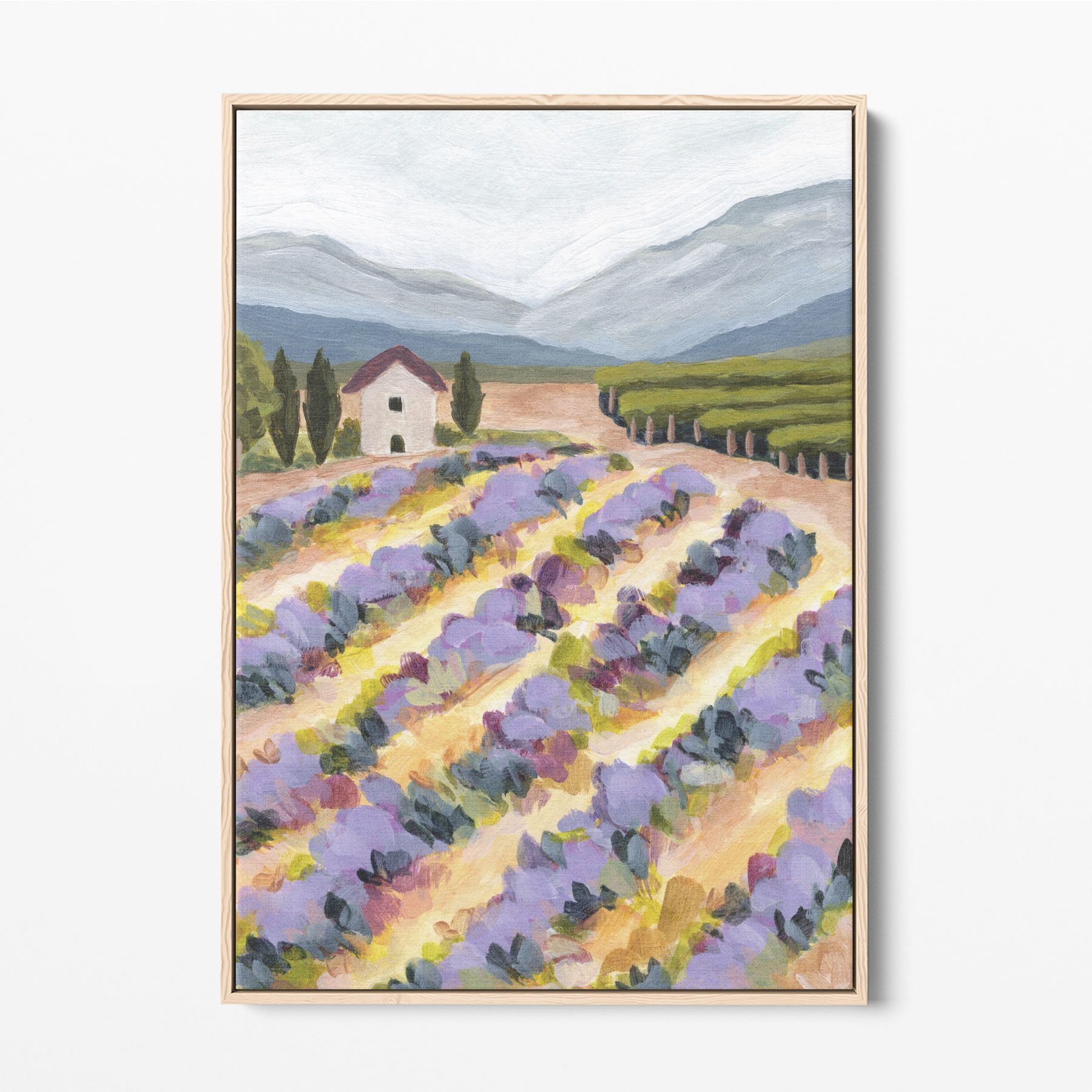 Lavender and Rosé_Calex Studio_Landscape Painting_Framed Canvas Art_front.jpg