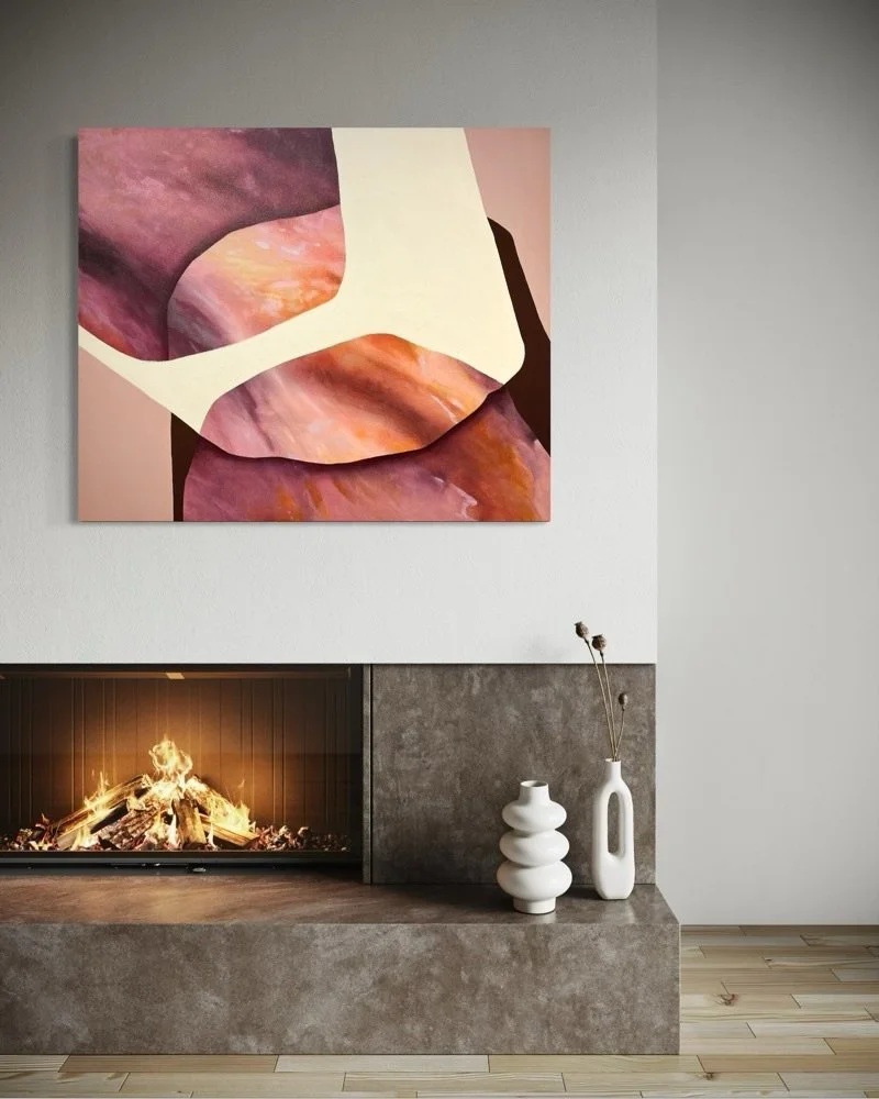 &ldquo;Anticipation&rdquo; - inspired by new love. It&rsquo;s the feeling you get as you lean in for your first kiss.

I created this beauty using acrylic and textured oil on canvas. Available at @de_galerie_den_haag 

#abstractpainting #abstractart 