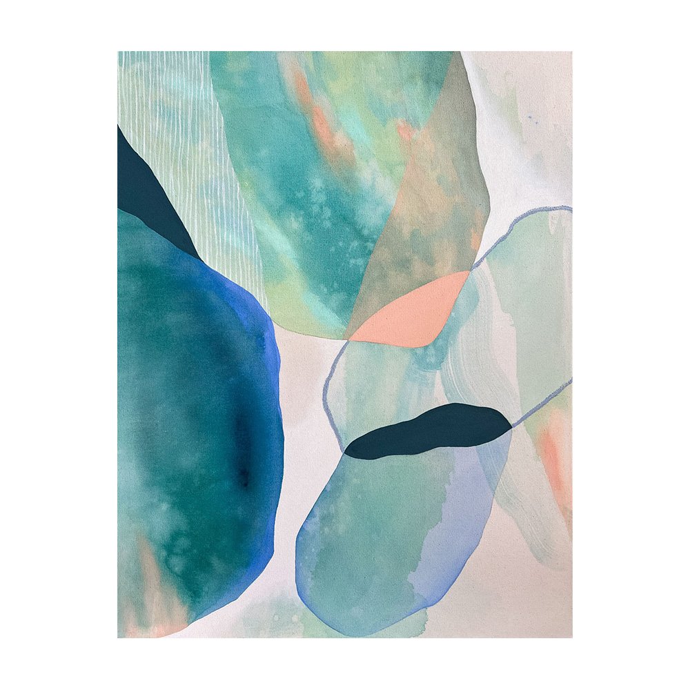 Ripple and Sway - abstract mixed media painting on canvas
