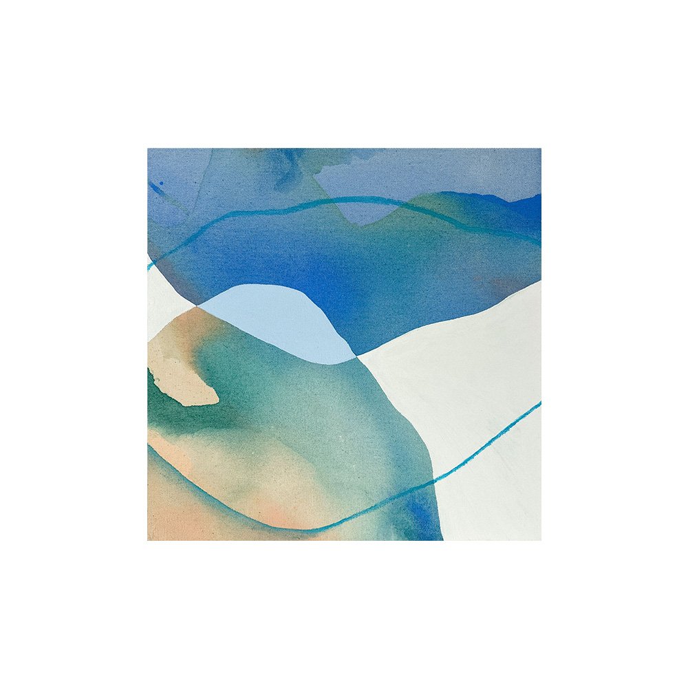 Let's Dive in Together - abstract mixed media painting on canvas