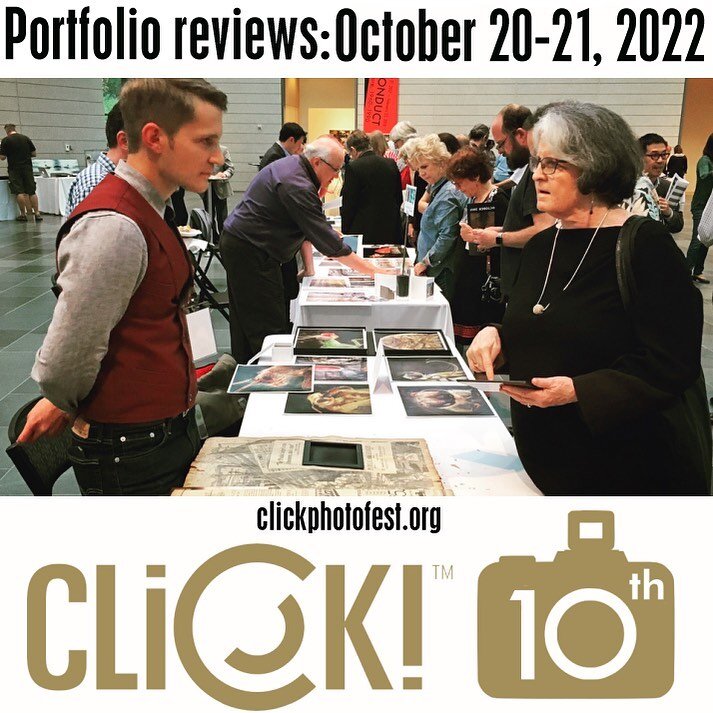 Mark your calendars! The Click! Portfolio reviews will be live and in person once again this fall. #clickphotofest #portfolioreviews #click120 #clickacademy.