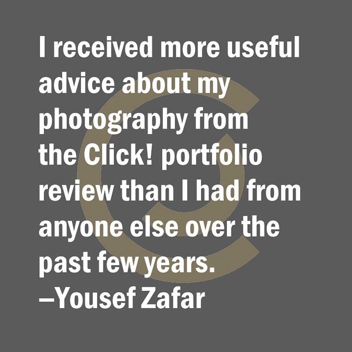 Spaces remain for the 2022 Click! Portfolio Reviews. Register now. Www.clickphotofest.org #click2022