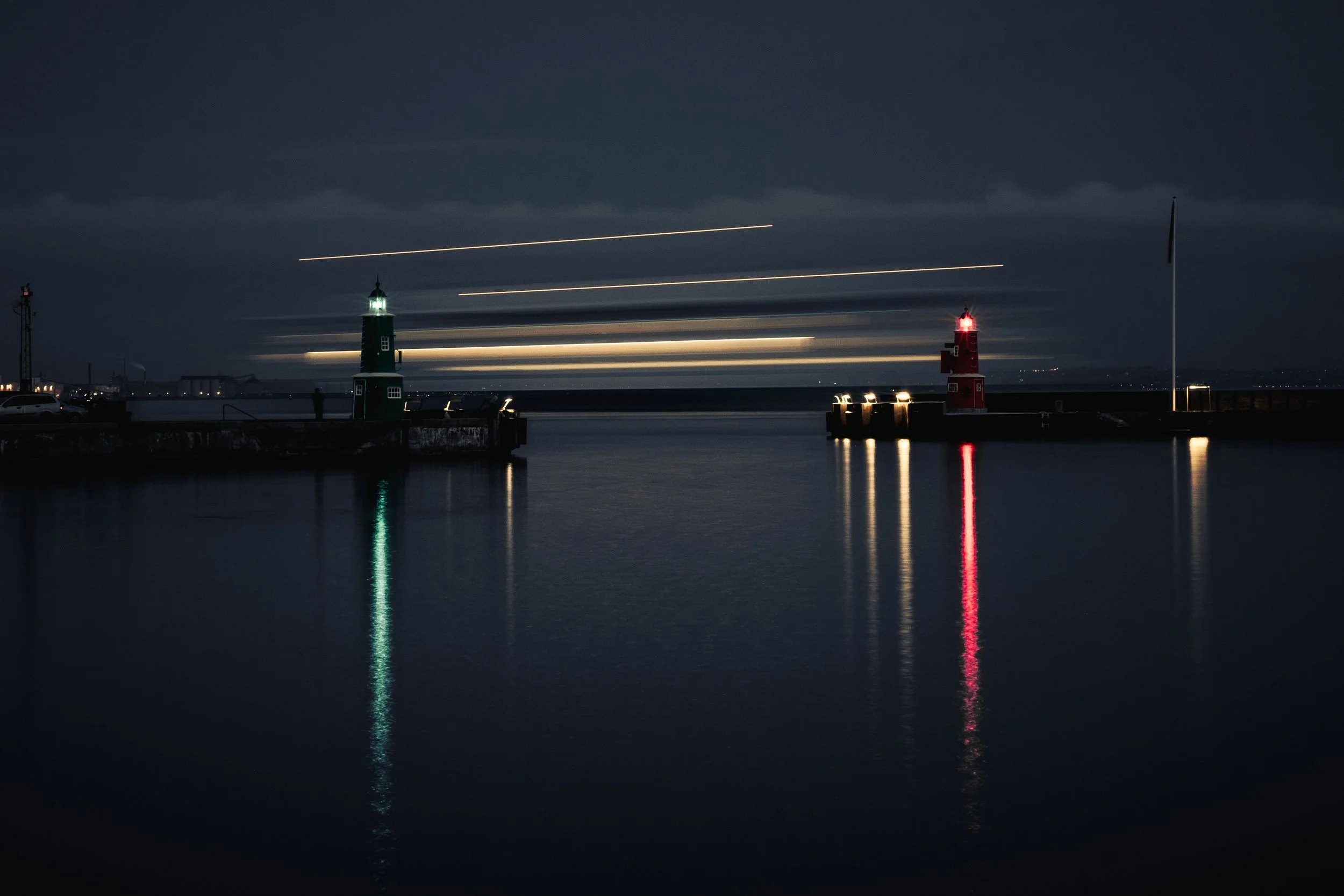 Helsingør Harbor at Night