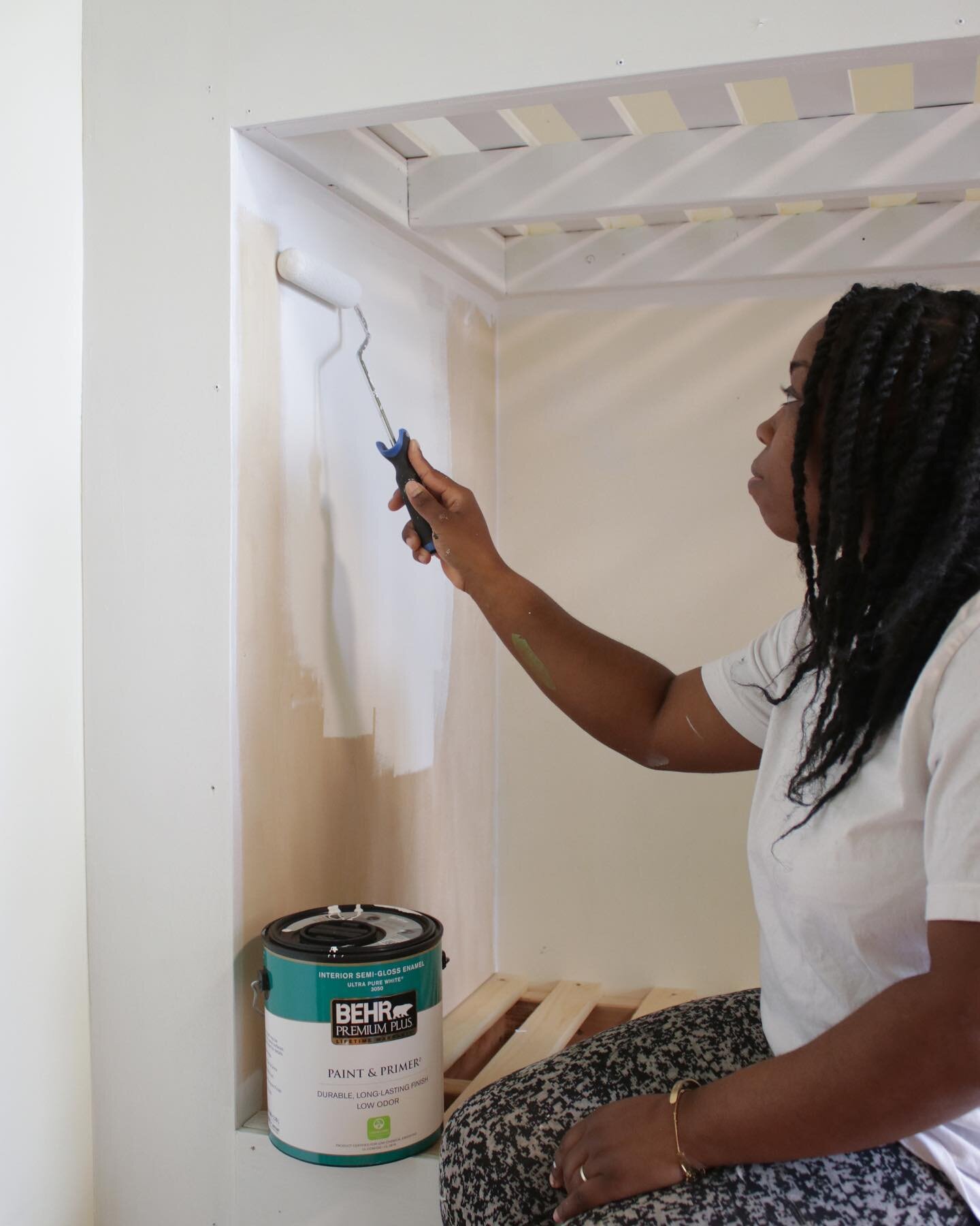 #ad | Painting the bunks had to be the easiest part of the bunk build! It was so fun choosing colors and bringing my vision to live (in color!!). I opted to use BEHR Premium Plus paint and it did not disappoint! The paint comes in a variety of finish