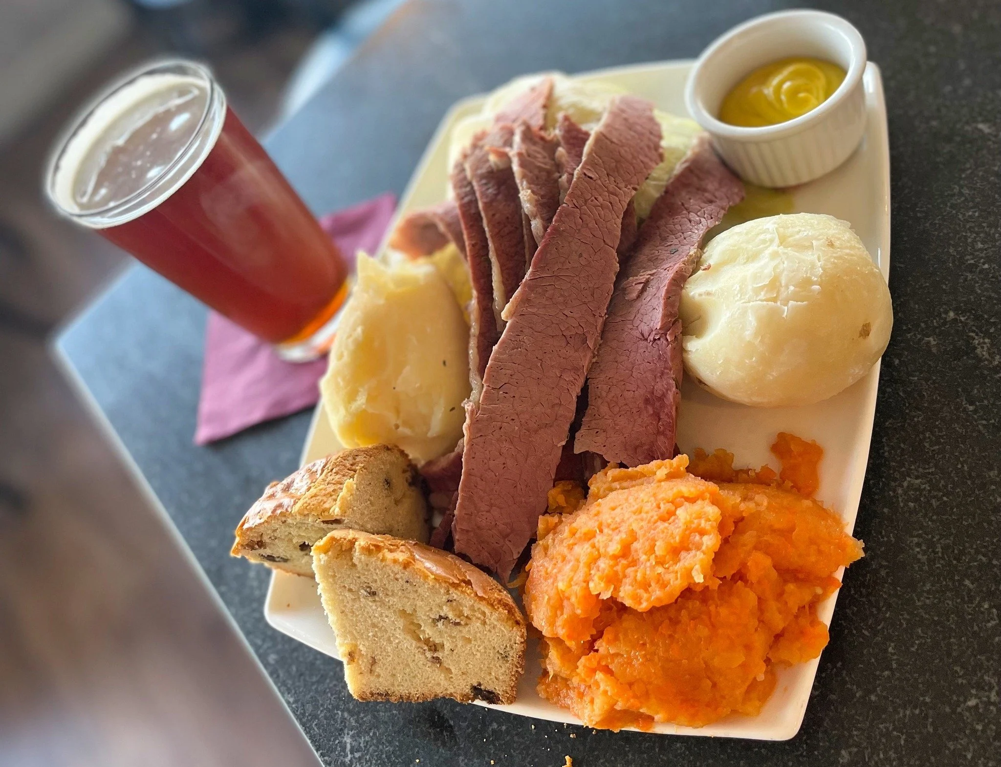 Corned Beef &amp; Cabbage plates available now thru St. Patrick's Day! ☘️🍻