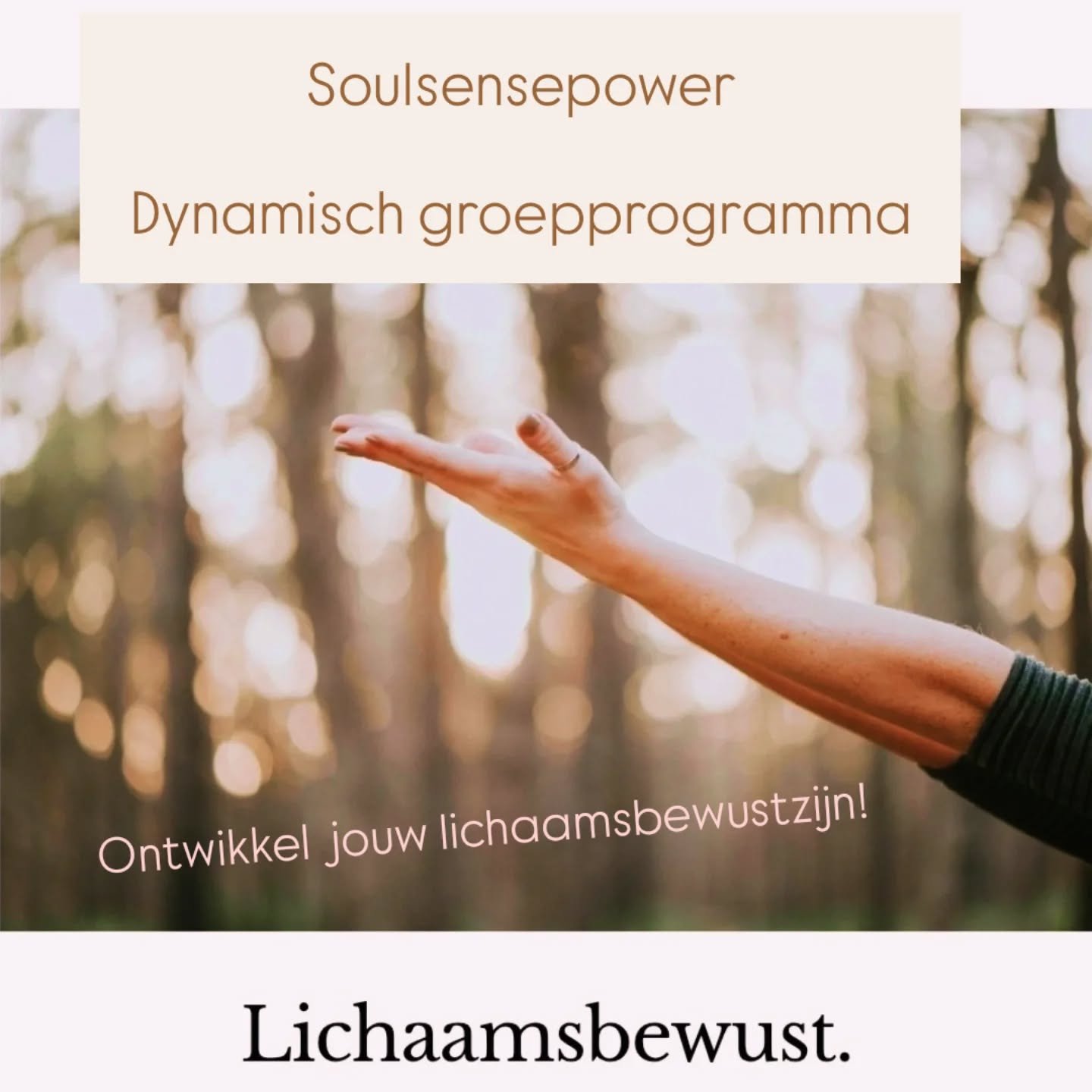 Jaaaa!

We zijn in volle voorbereiding geweest de afgelopen tijd om het programma te maken. Het is al bijna klaar!

Dit unieke dynamische groepsprogramma LICHAAMSBEWUST start op 6 januari 2026! (Voor je het weet is het zover!😉)

 In 8 sessies ga je 