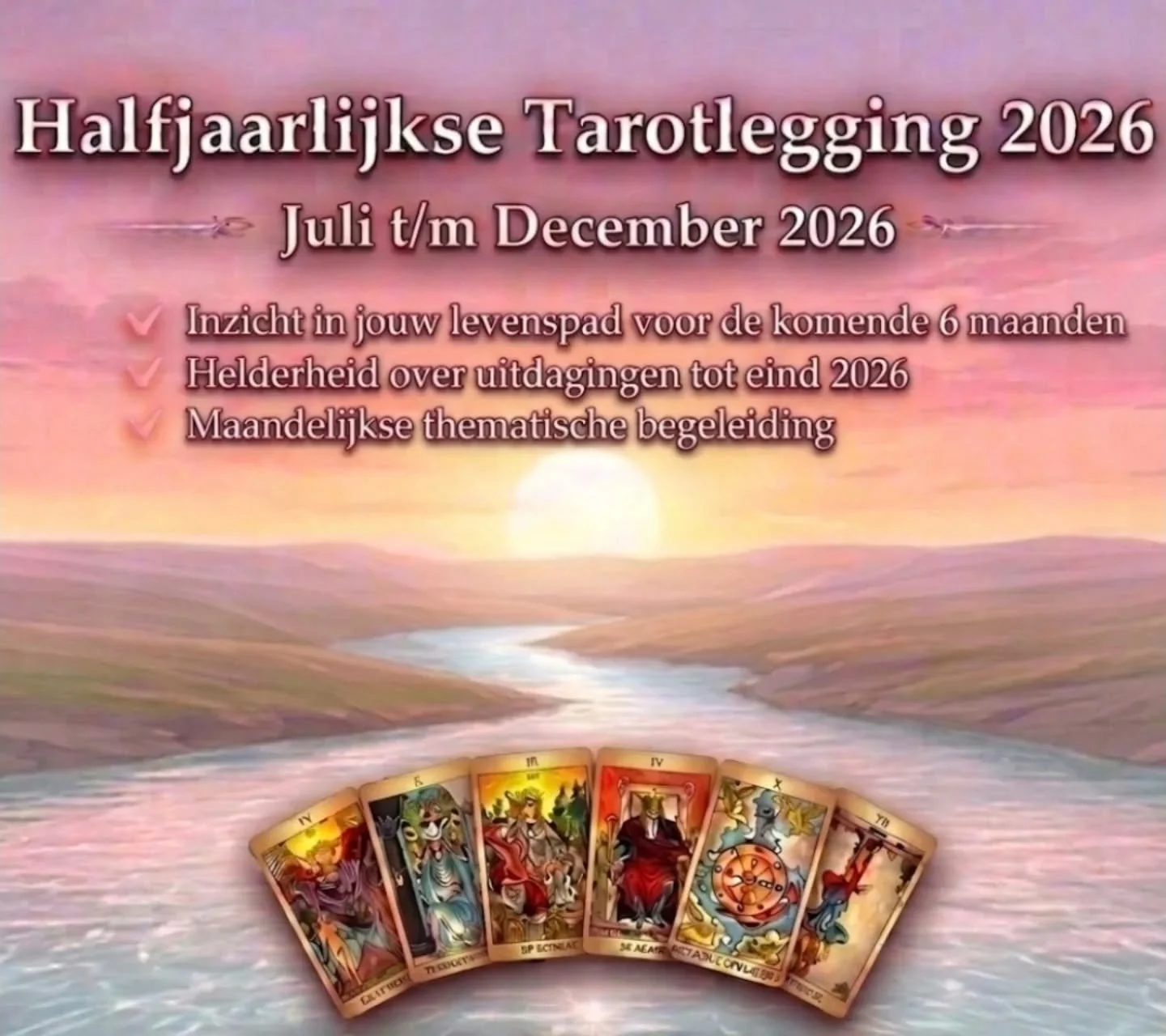 ✨ Halfjaarlijkse legging | Juli t/m december 2026 ✨

Een reading die ik inmiddels al voor het 7e jaar aanbied🤍

Deze persoonlijke legging geeft inzicht in de energie, lessen, keuzes en uitdagingen die voor jou klaarstaan in de tweede helft van 2026.