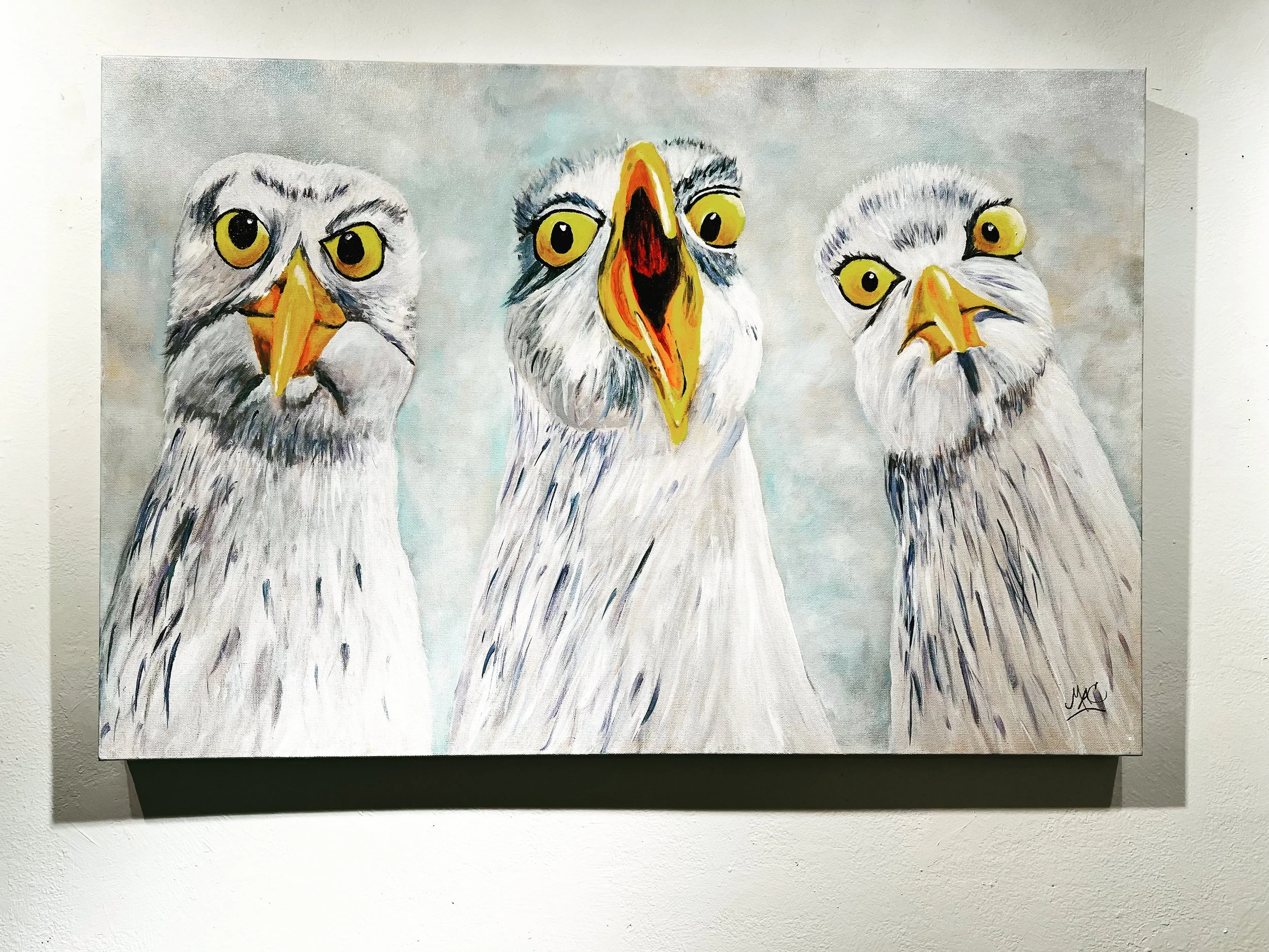 Sold- Acrylic on Canvas  Title- Give Me That French Fry.