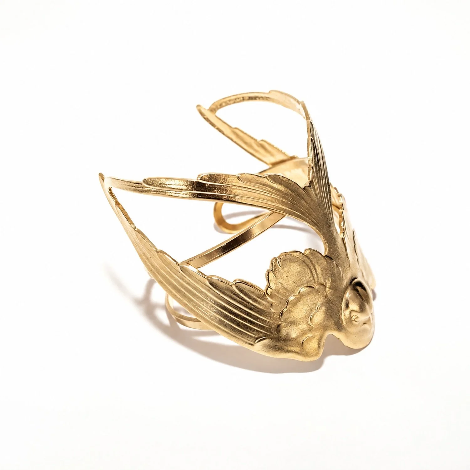 cuff bracelet Golden Swallow, seen from another angle