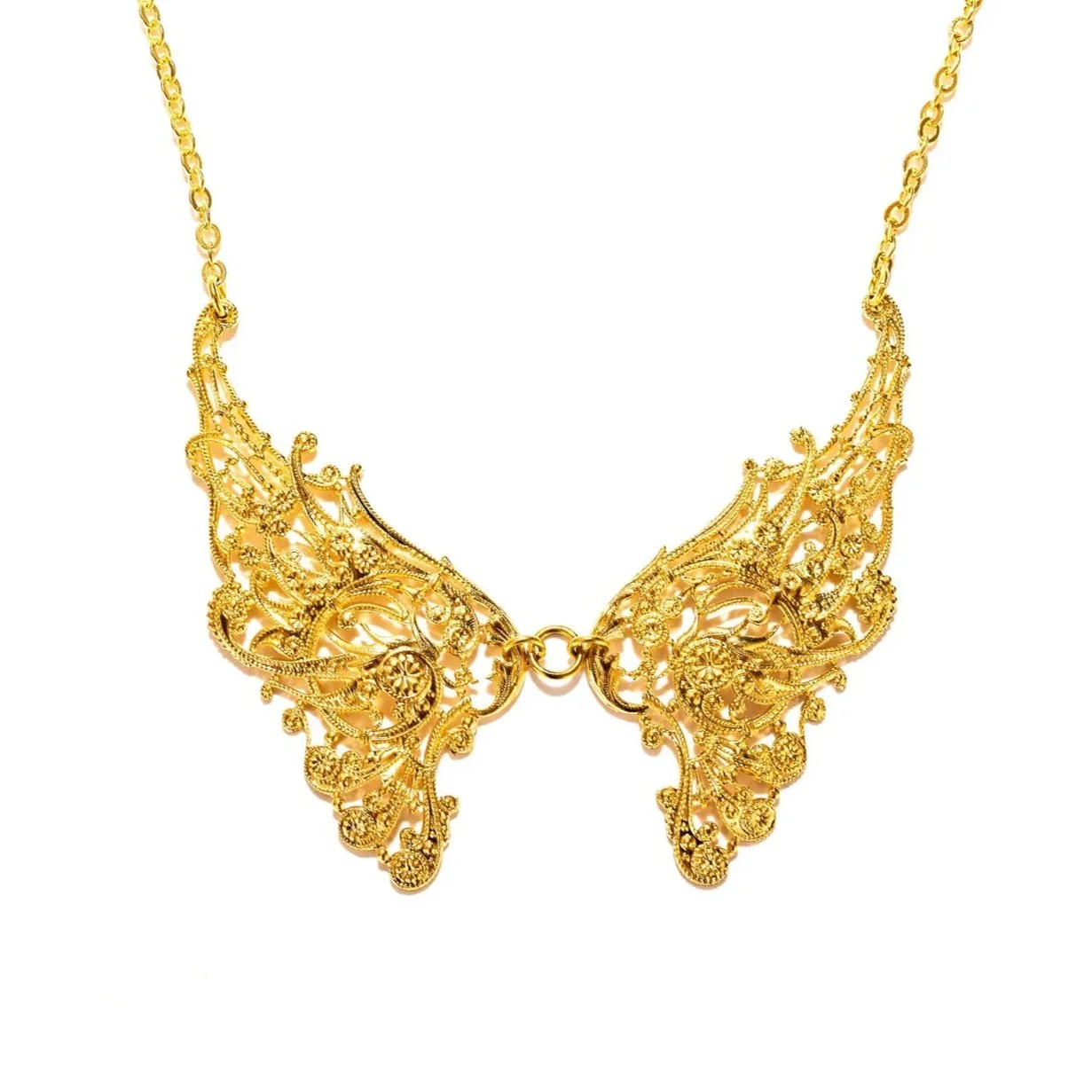 Collier ailes filigranes
