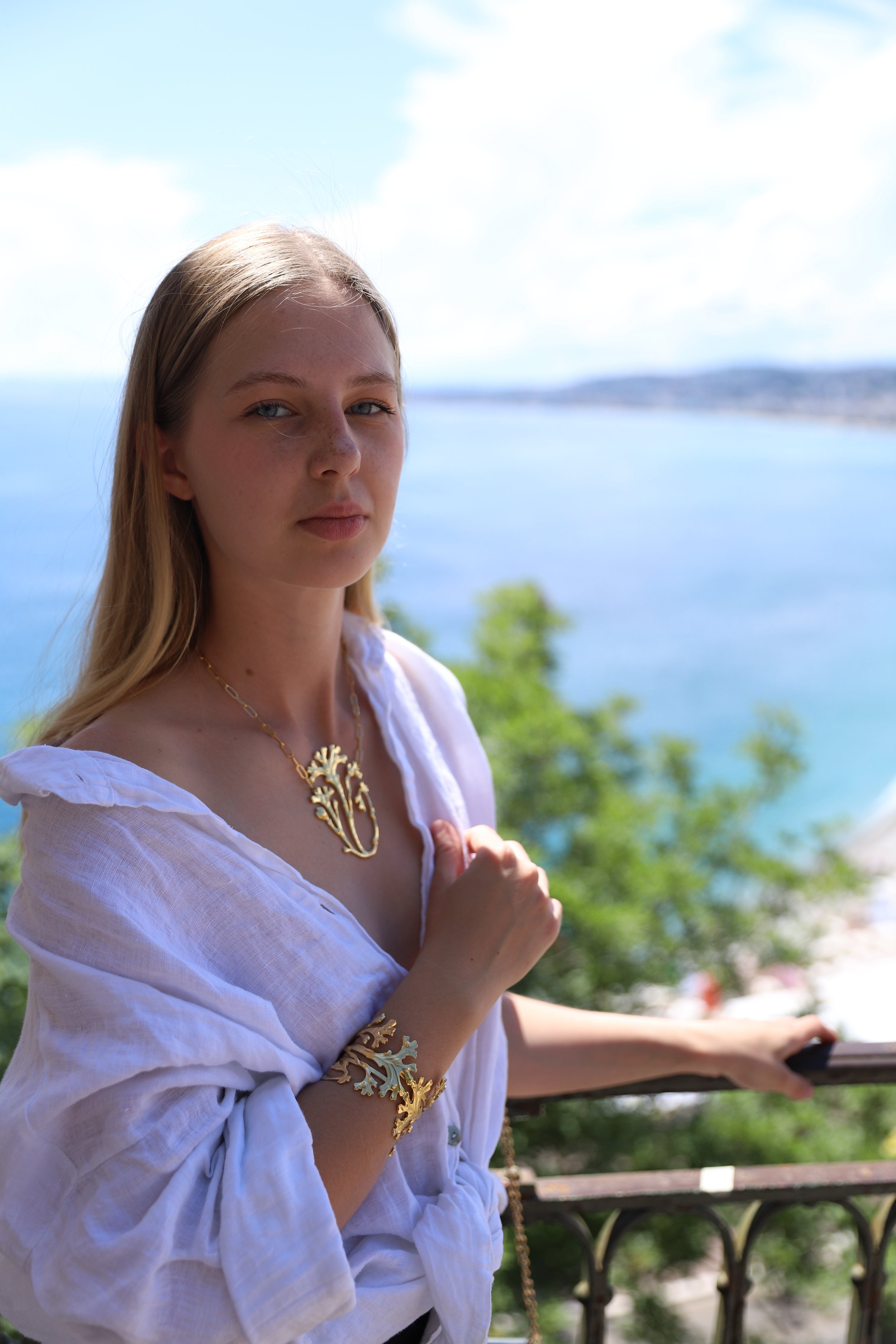 Collier Corail doré