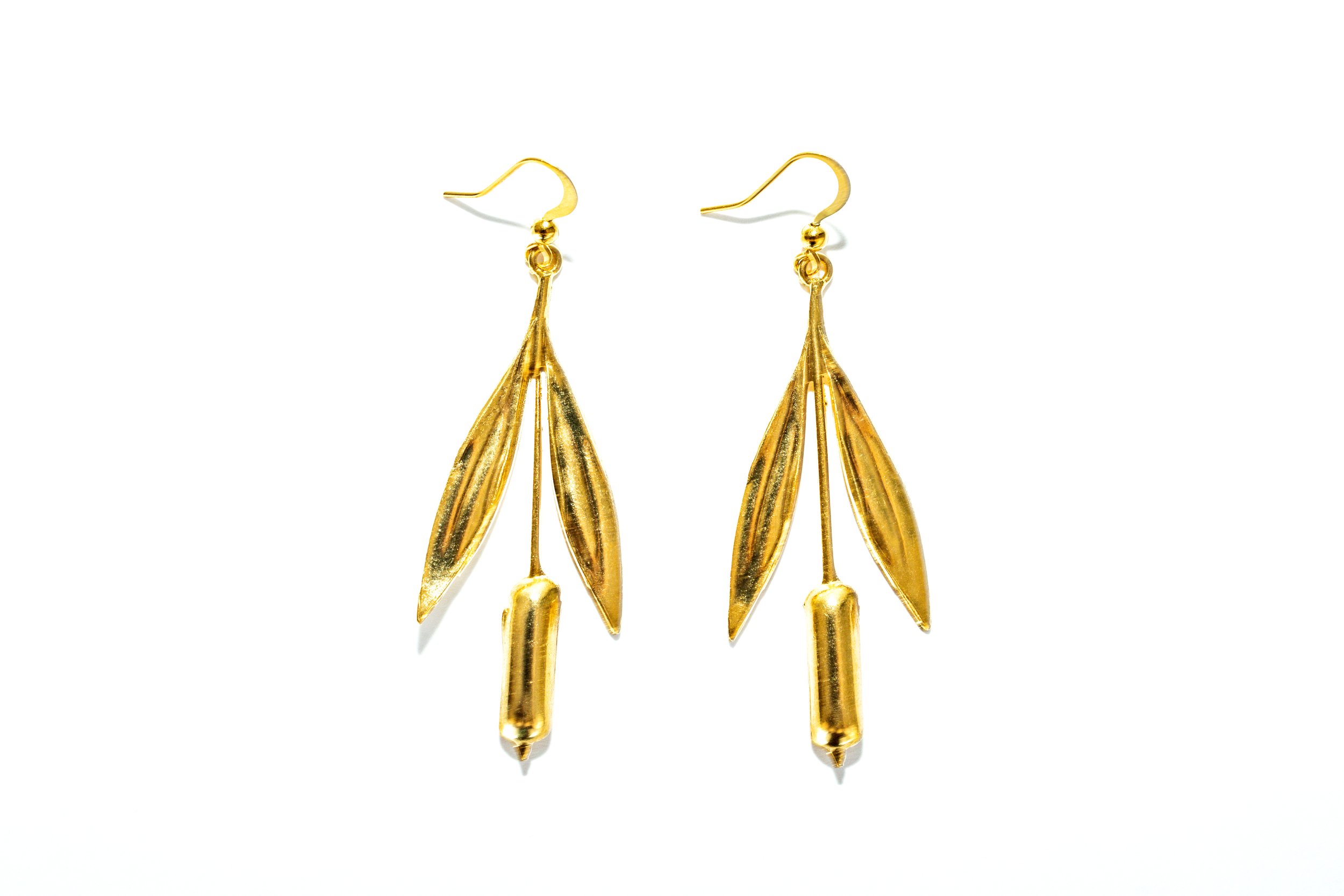 Boucles d’oreilles roseau