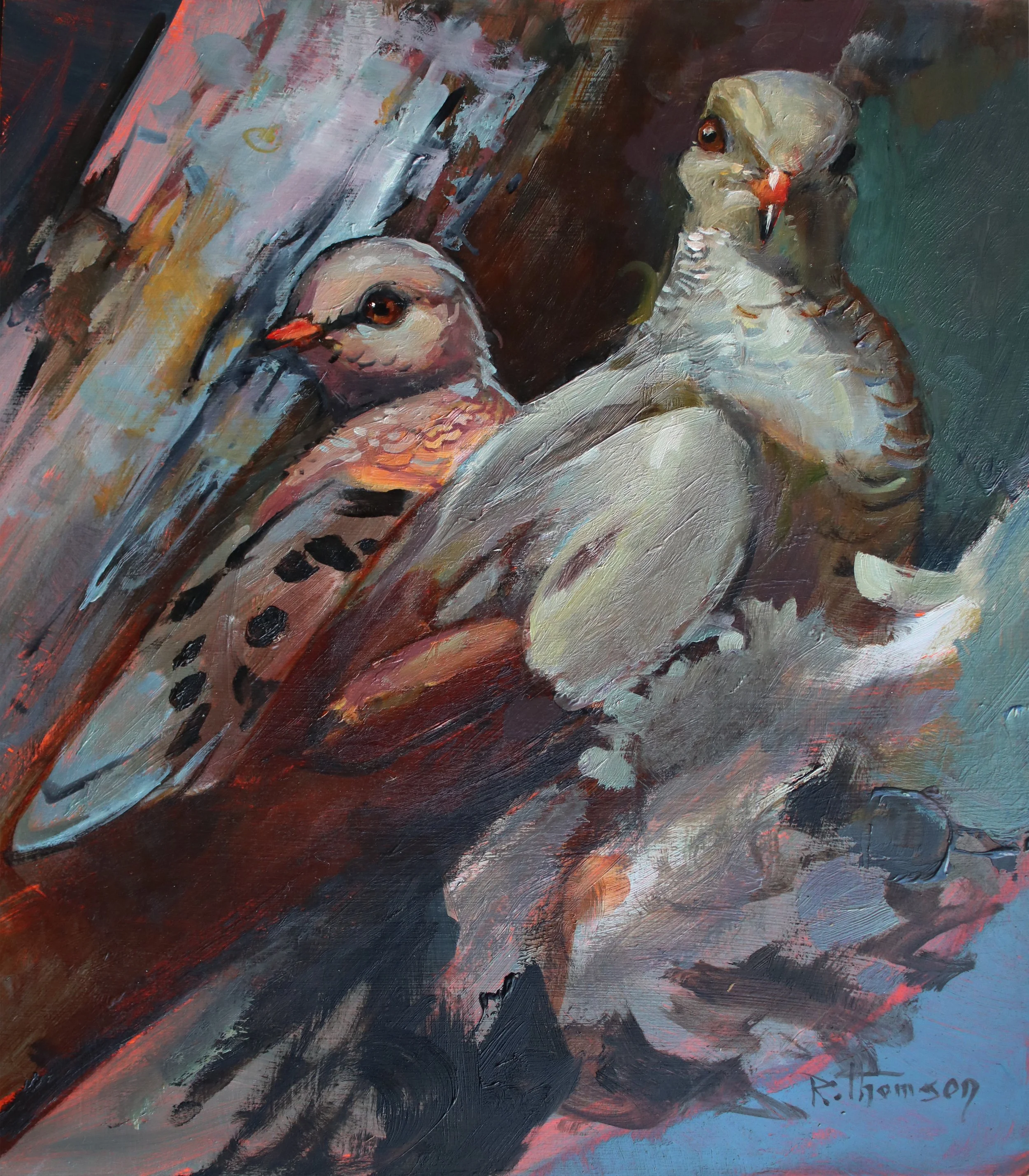 Lovey Dovey Too   8" x 10"   Oil on Panel