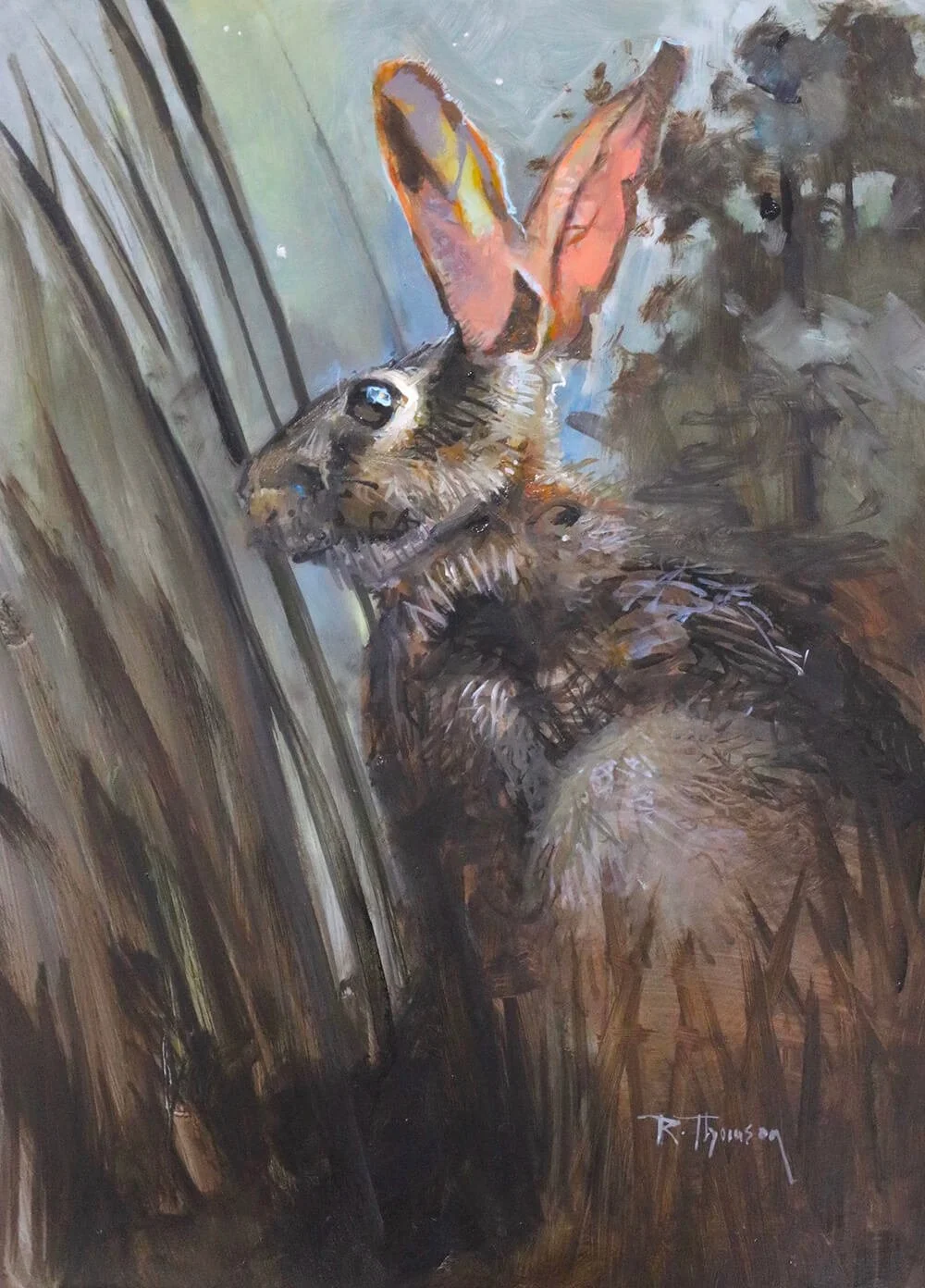 Hare...Raising   12" x 16"   Oil on Panel