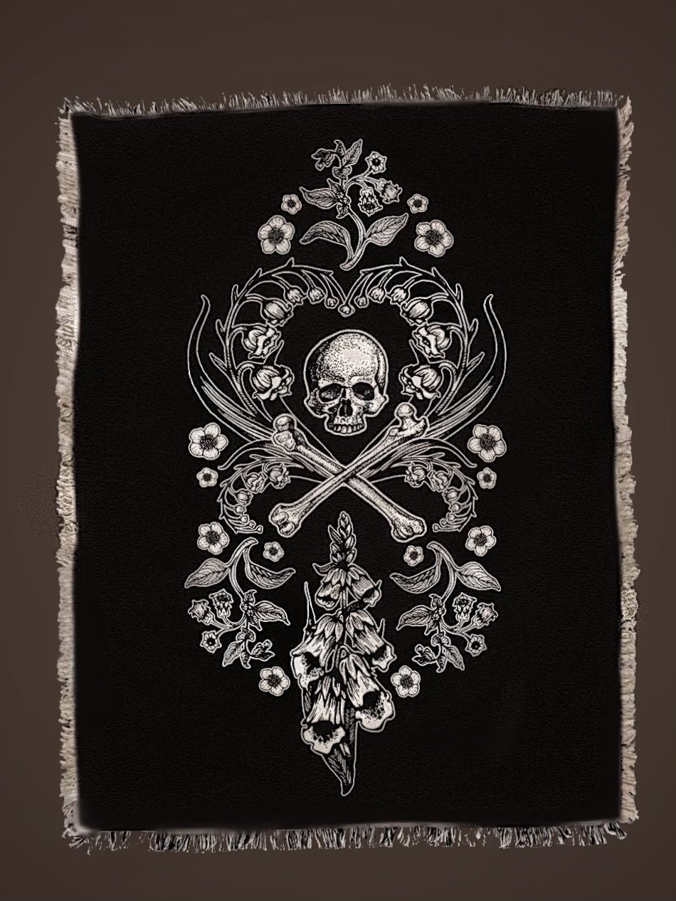 Deathly Damask Woven Blanket