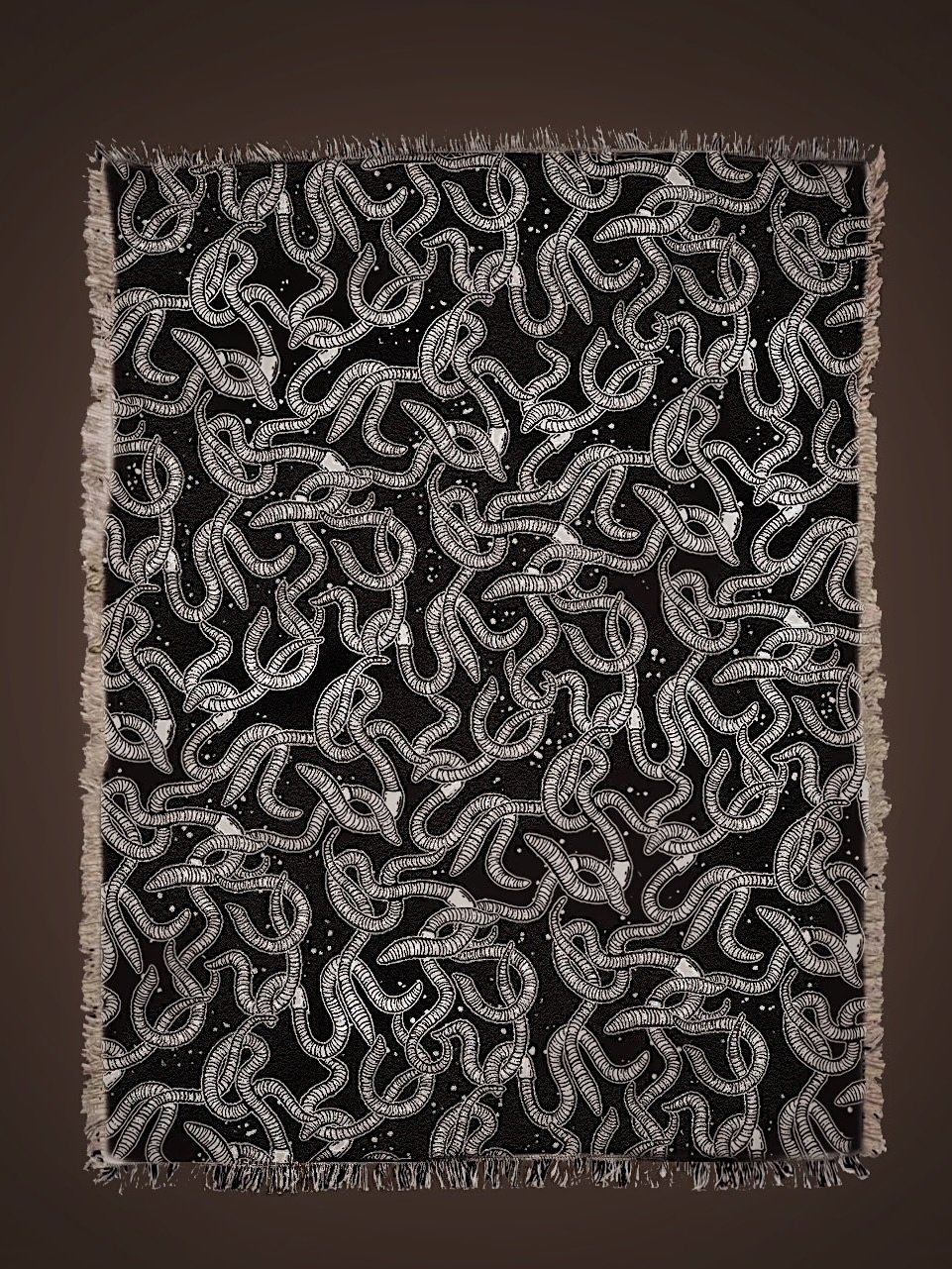 Worm Food Woven Blanket