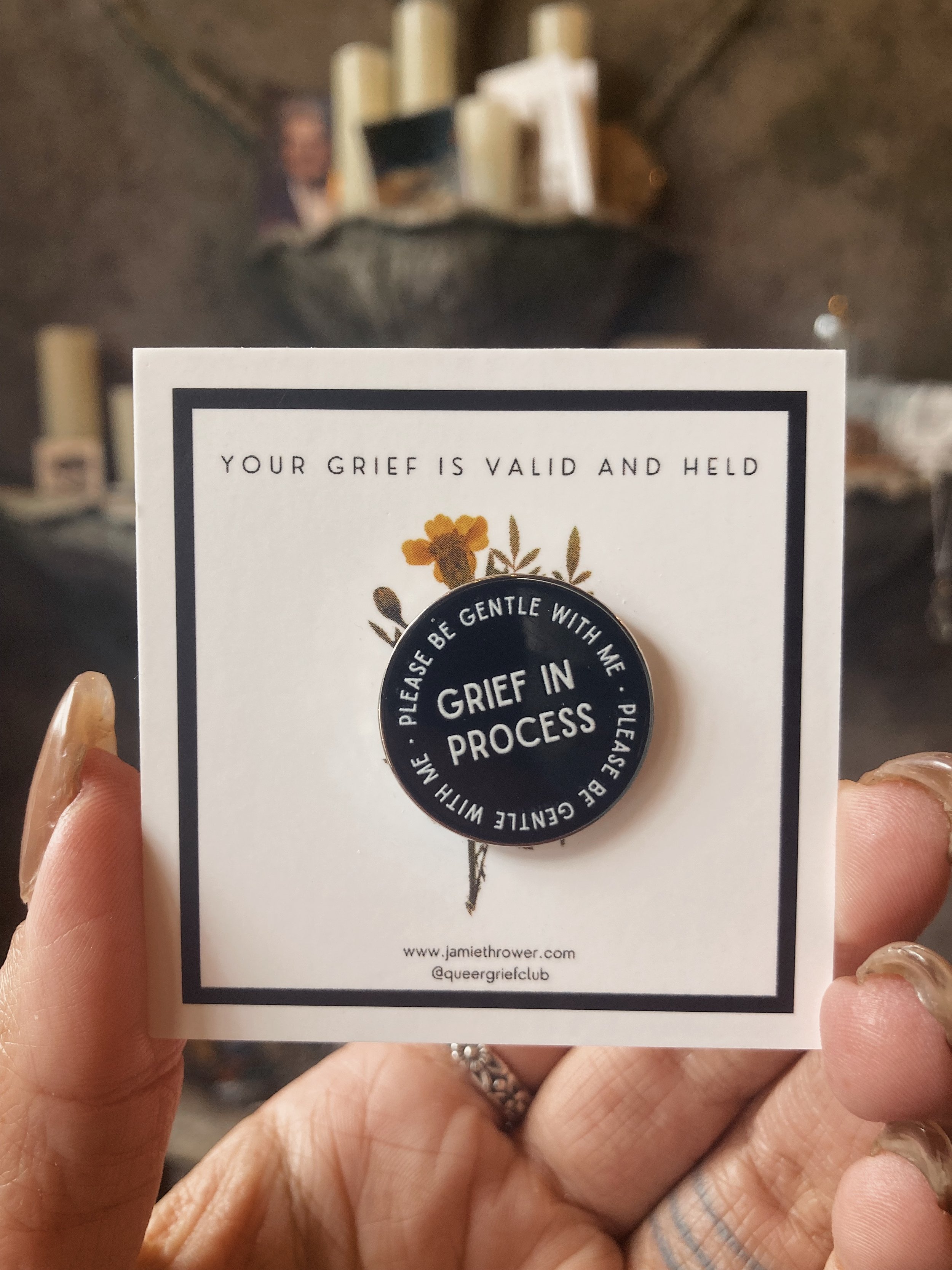 Grief In Process Enamel Pin