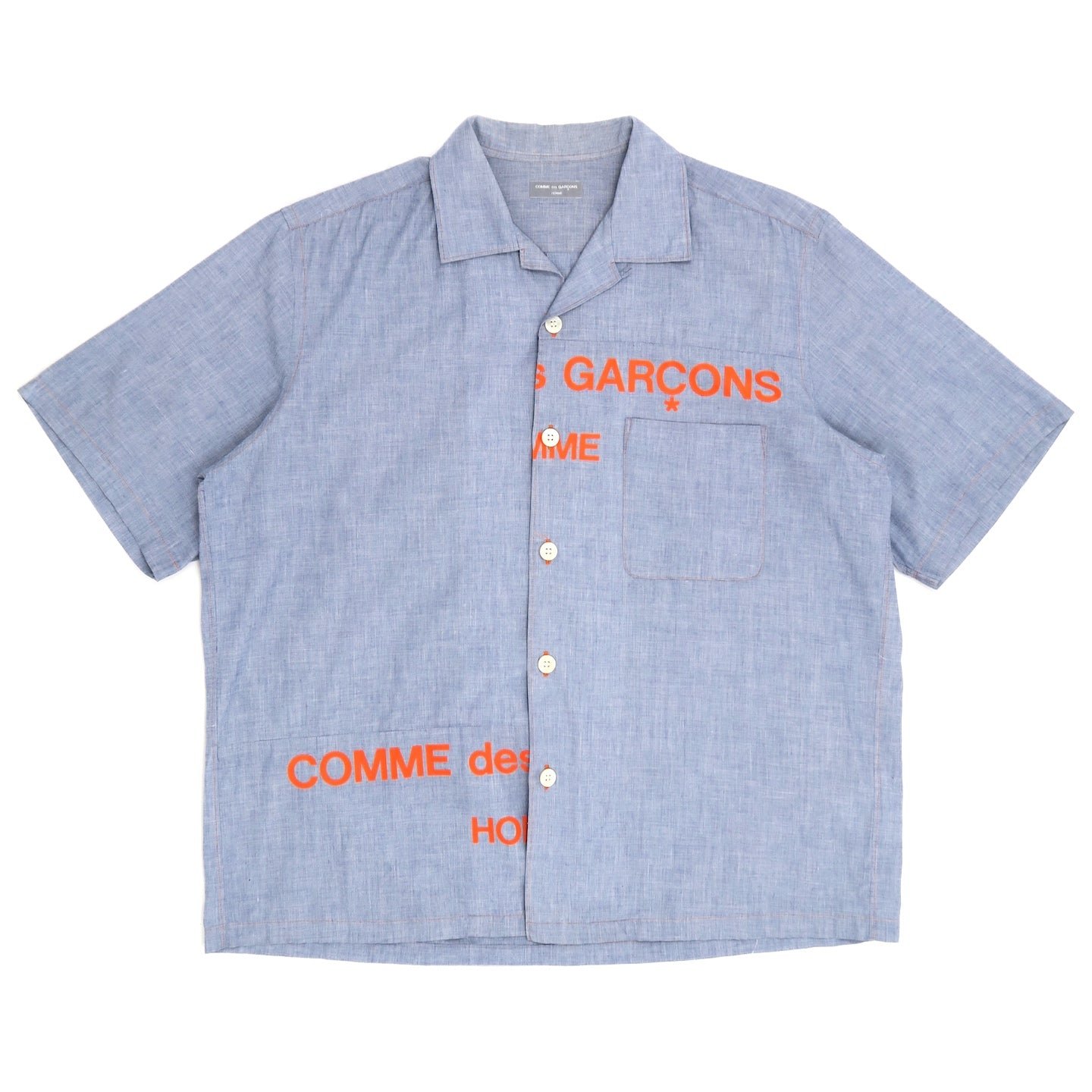 Comme Des Garçons AD2001 Split Logo Camp-Collar Shirt — DENIMGLASSES