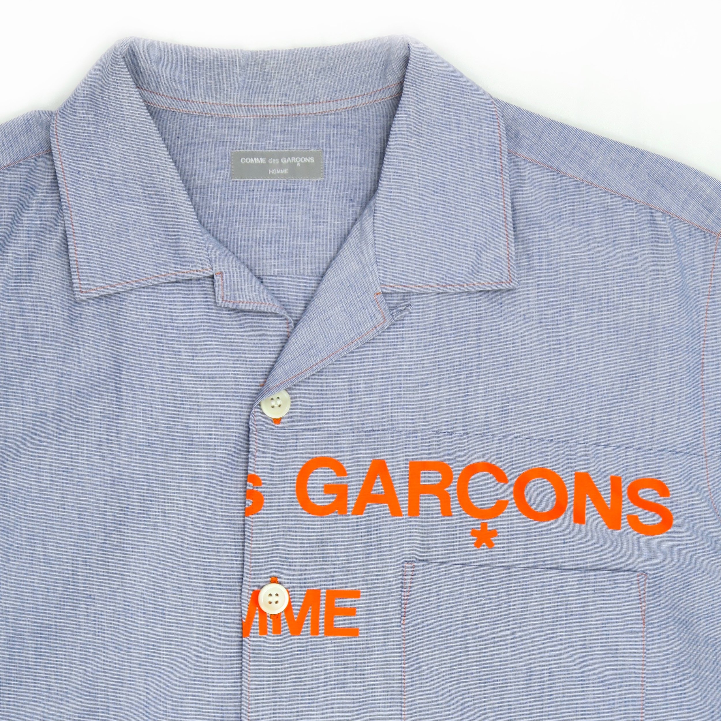 Comme Des Garçons AD2001 Split Logo Camp-Collar Shirt — DENIMGLASSES