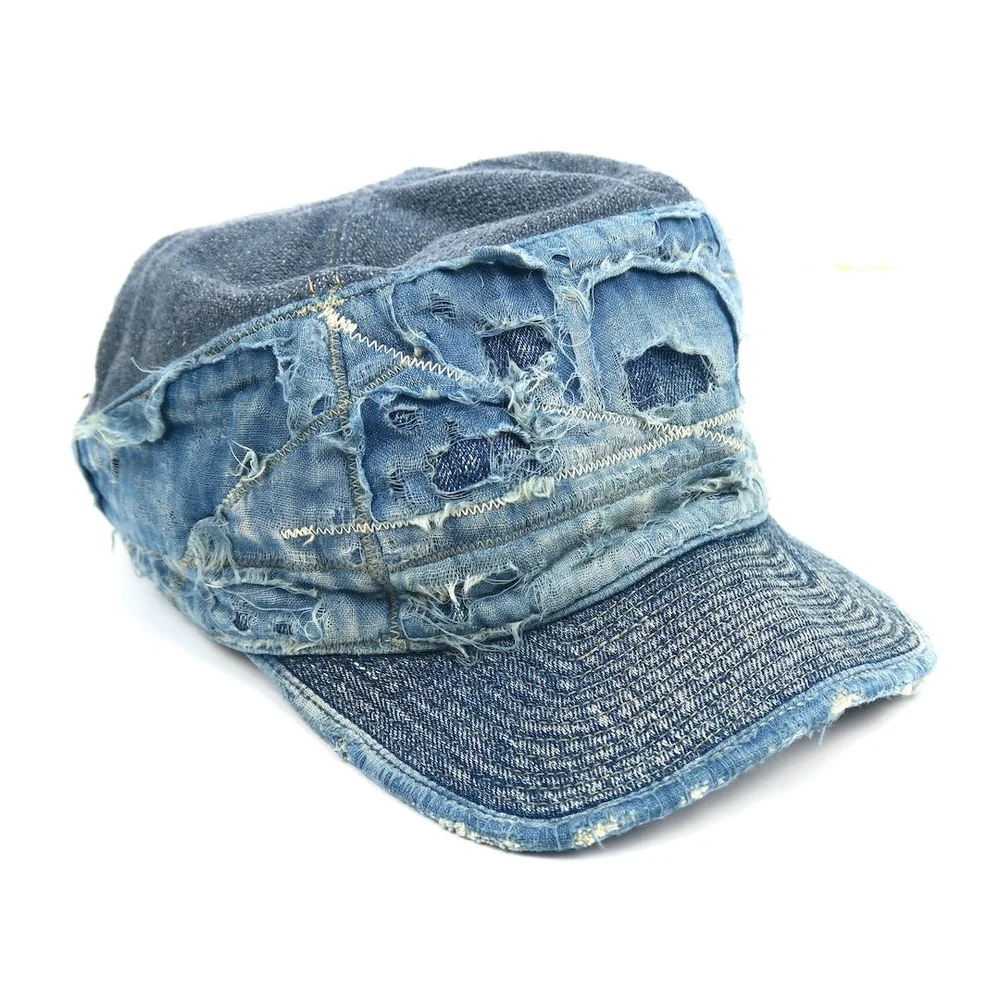 Kapital Boro Distressed Denim Hat — DENIMGLASSES