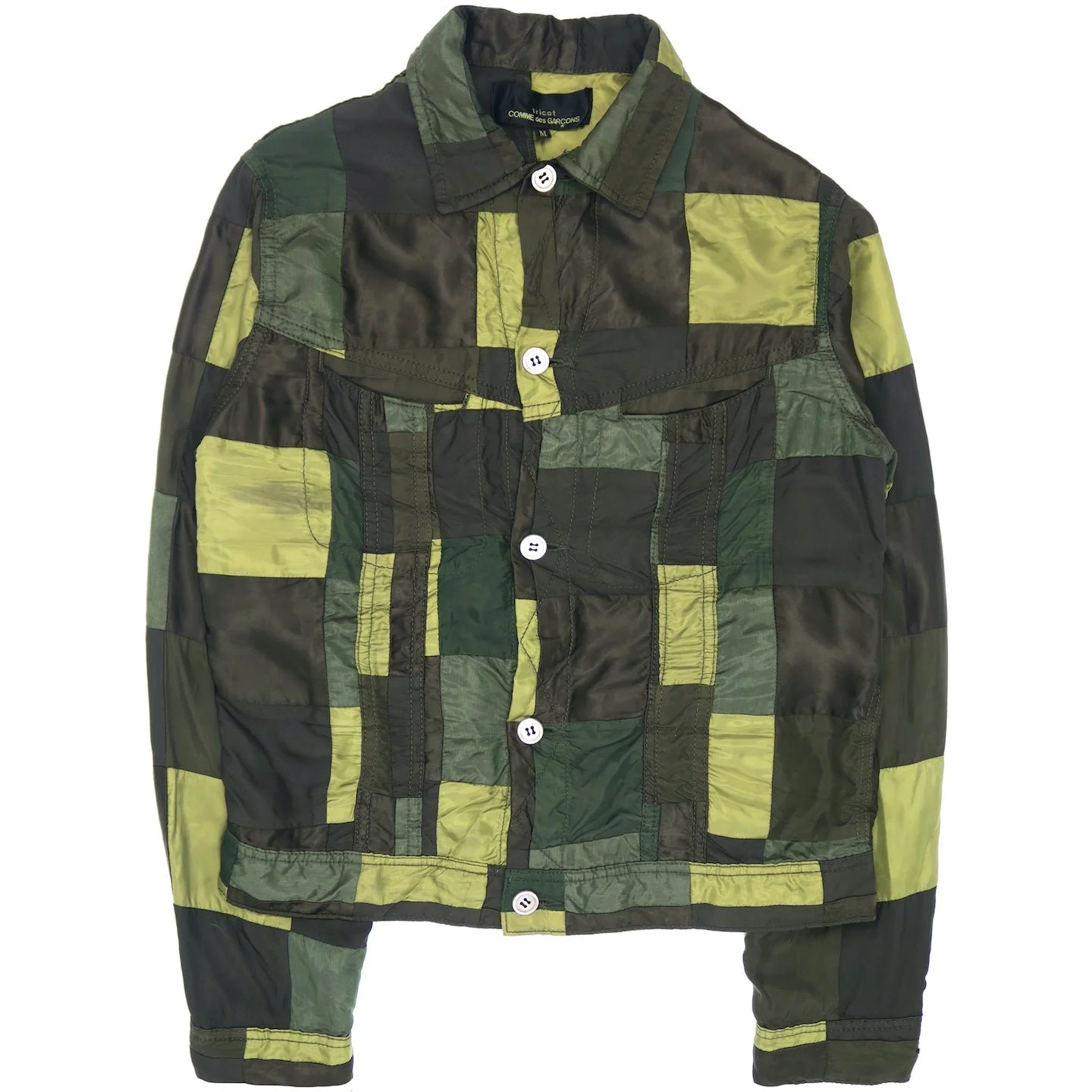 Comme Des Garçons AD2003 Patchwork Poly-Trucker Jacket — DENIMGLASSES