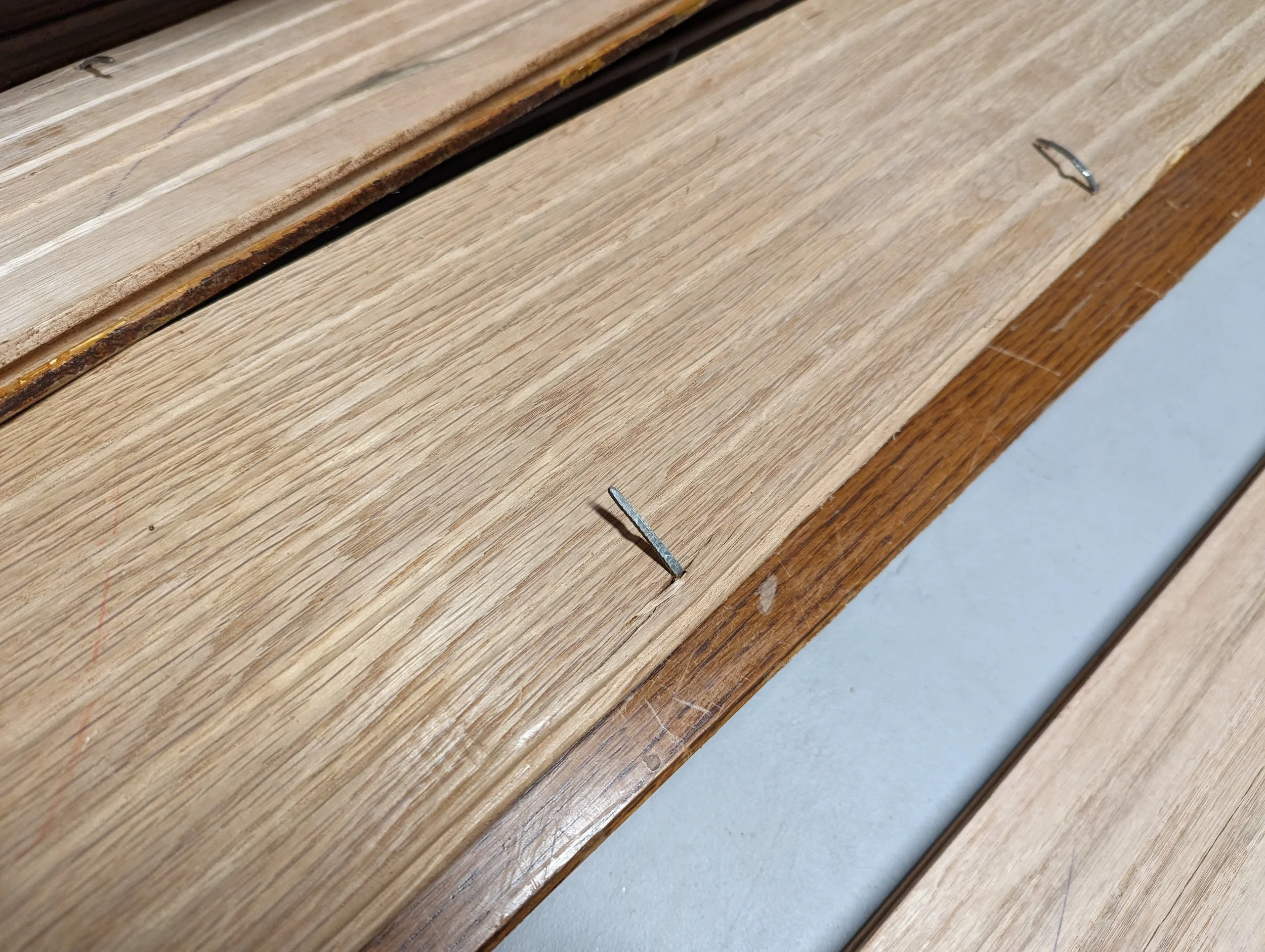 Here’s a close-up of the nails in the boards. These were a real pain to remove.