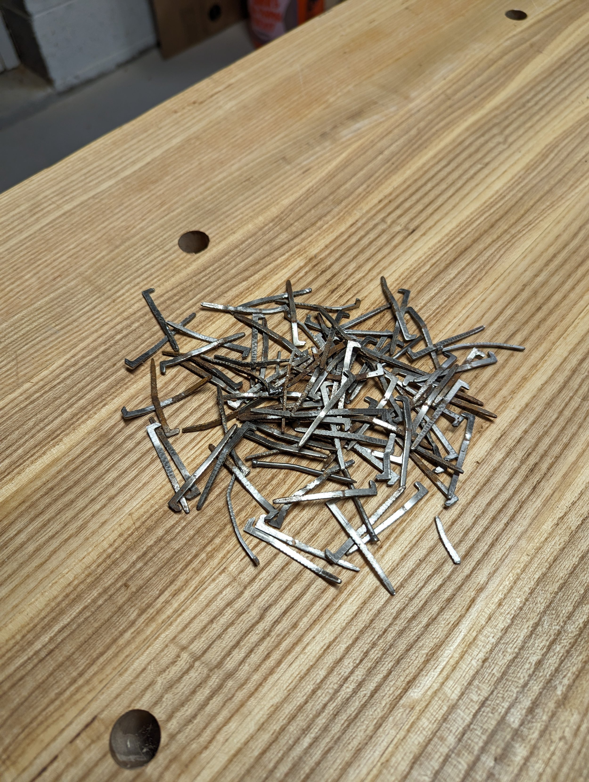  Here are all the nails that were removed. Took a few hours to get through all of the boards. 