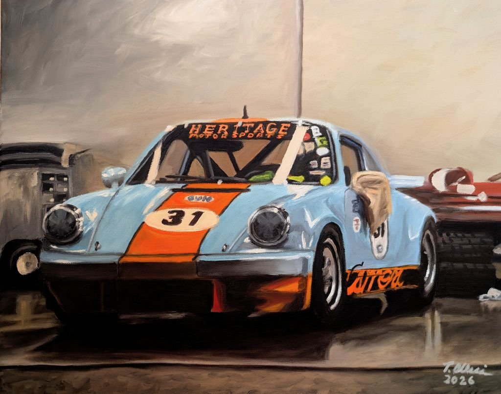 Waiting for the Next Race Oil Painting