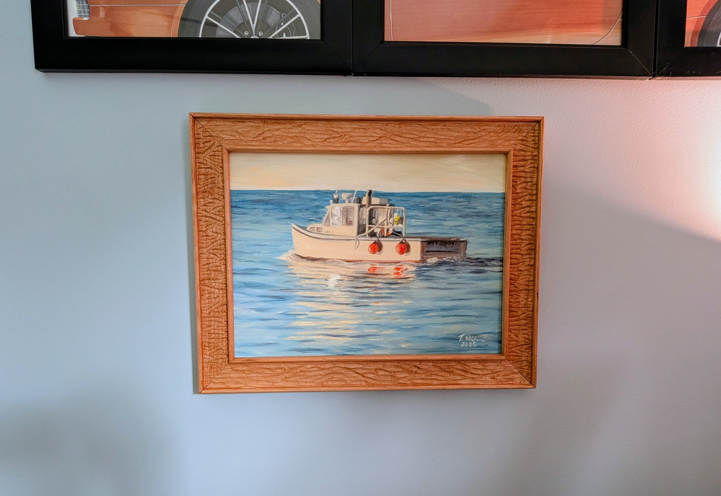 Lobster Boat at Sunrise Framed 3.jpg