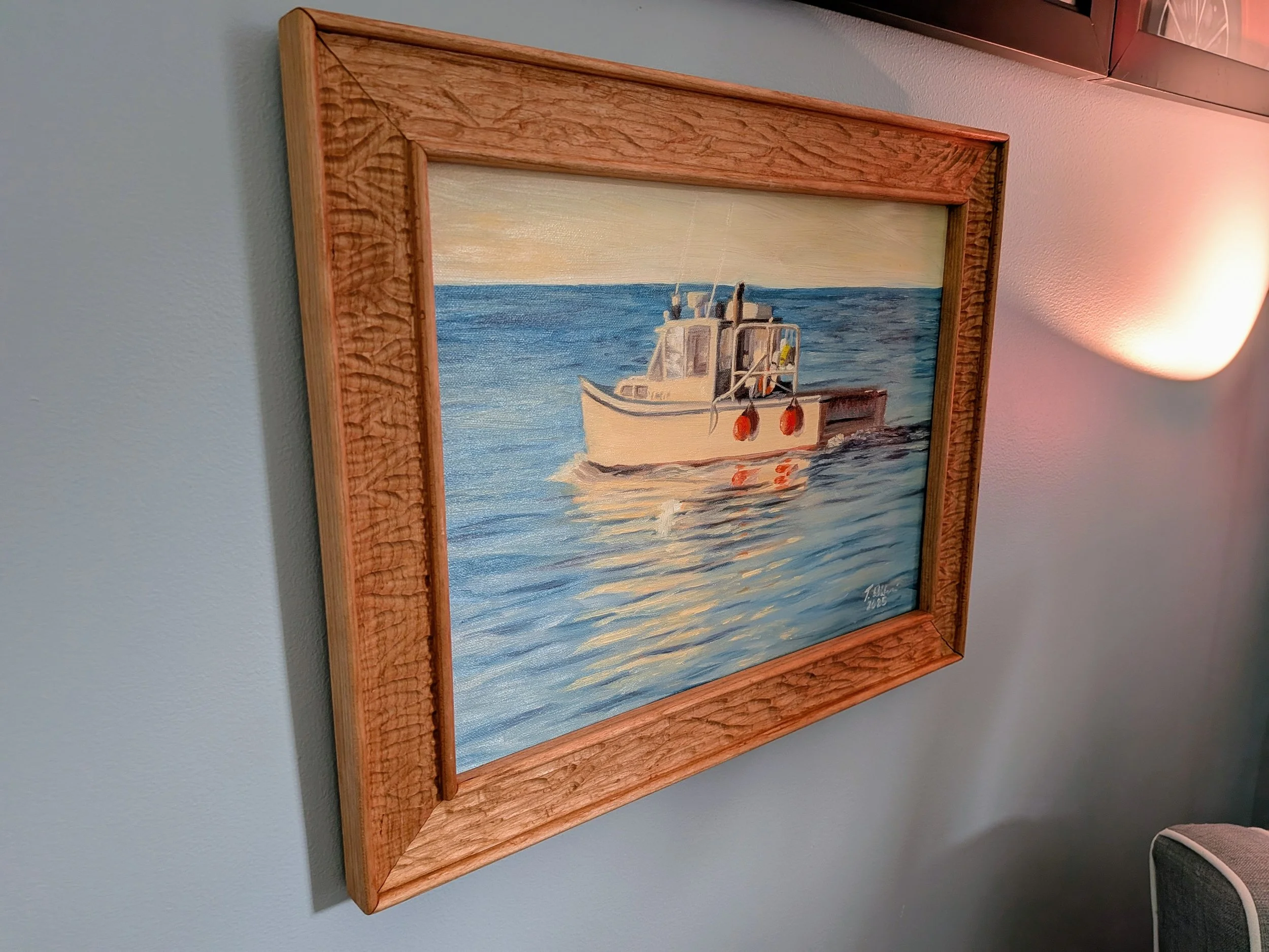 Lobster Boat at Sunrise Framed 1.jpg
