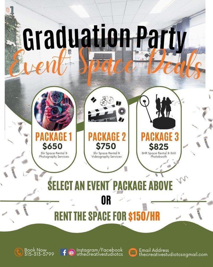 Looking for the perfect spot to host your graduation party? Look no further! Our event space is the ideal venue to mark this special occasion with your loved ones. From gatherings to grand celebrations, we've got you covered. Book now and let's make 