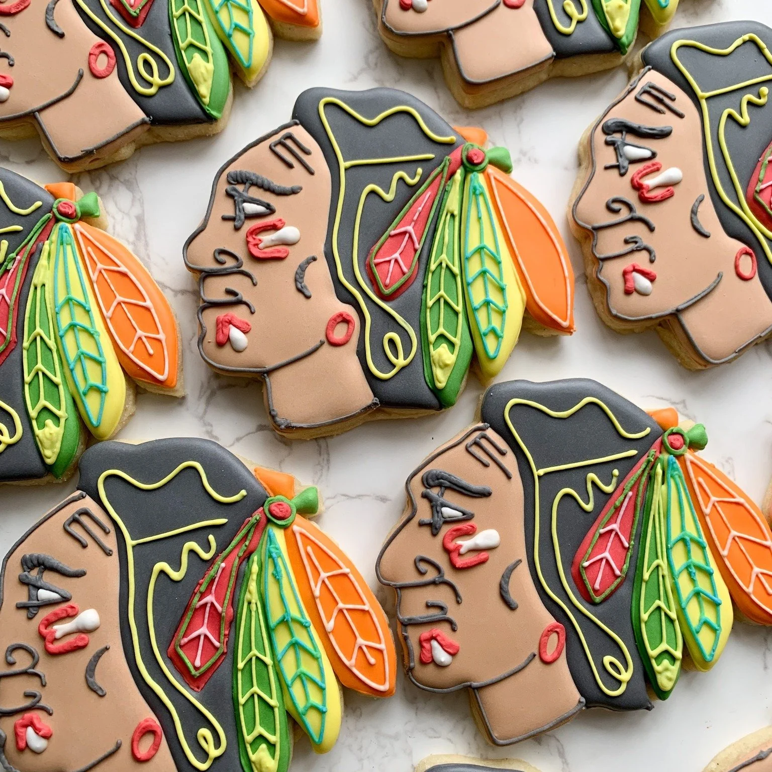 🏒❤️ Let&rsquo;s Go Hawks! ❤️🏒

Bringing the spirit of the Madhouse on Madison to life with these Chicago Blackhawks inspired sugar cookies! This set is a sweet tribute to one of the most iconic teams in the NHL 🍪🔥

Perfect for game day snacks, fa