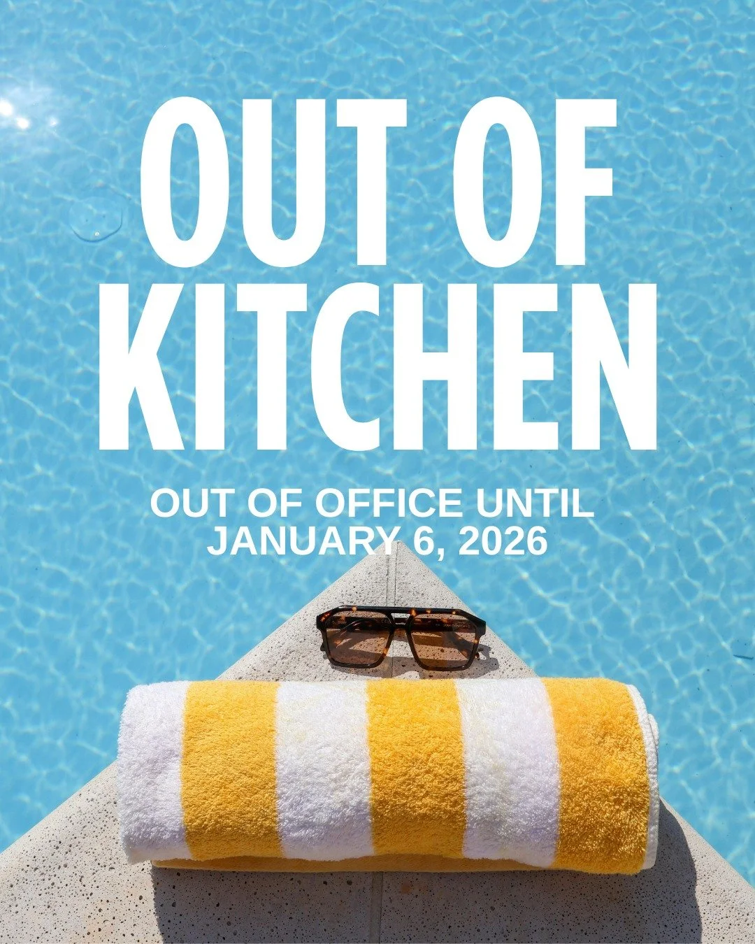 Hi friends! Just a quick update: I&rsquo;ll be out of office until January 6, 2026.
I&rsquo;ll be stepping away from baking and messages for a bit, but I will be available by email if you need anything.

Thank you for understanding and for an amazing