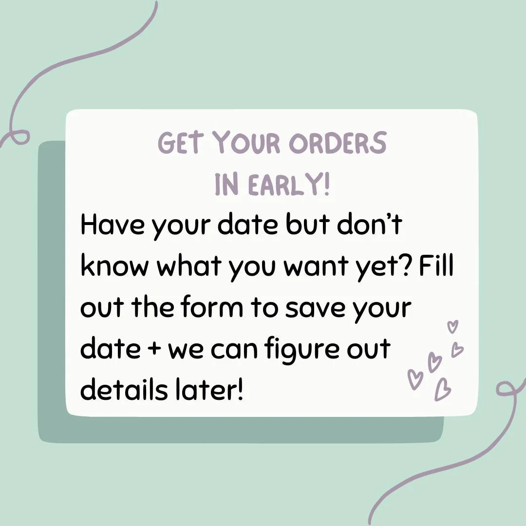 ✨ Planning a celebration? ✨
If you have an upcoming birthday, shower, holiday, or special event, now is the perfect time to save your date for custom cookies! My calendar fills quickly, and booking early helps ensure availability and stress-free plan