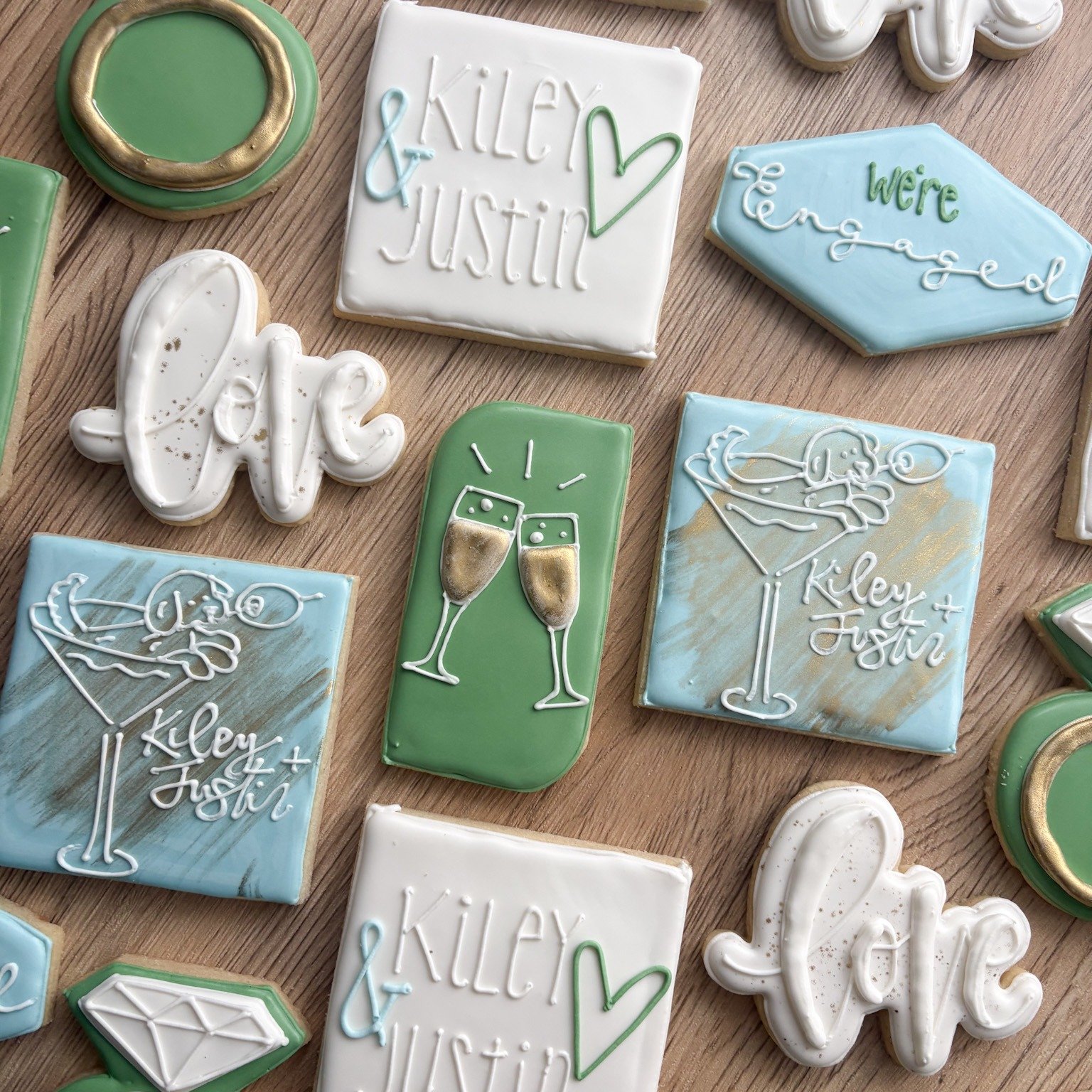💍✨ Engagement Cookie Set ✨💍
Because love deserves something extra sweet 🤍

These engagement-themed decorated sugar cookies were made to celebrate the happiest &ldquo;YES!&rdquo; &mdash; featuring elegant details, romantic vibes, and all the excite