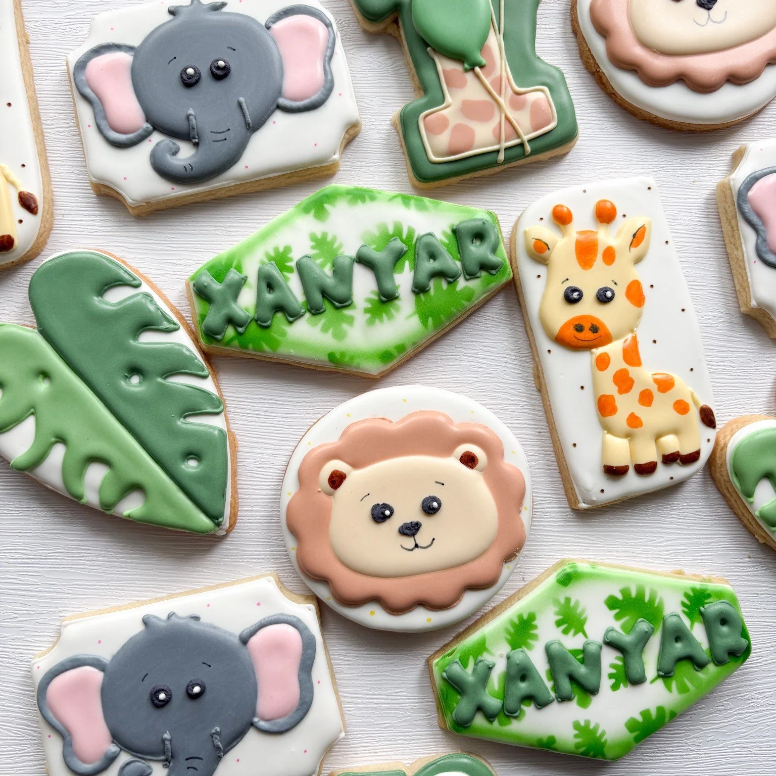 🦁🌿 Wild, ONE, and ready to party! 🌿🦓

These &ldquo;Wild One&rdquo; cookies were made for the cutest jungle celebration full of safari animals, greenery, and birthday fun! 🐘✨ From lions and zebras to tropical leaves, every detail was designed to 