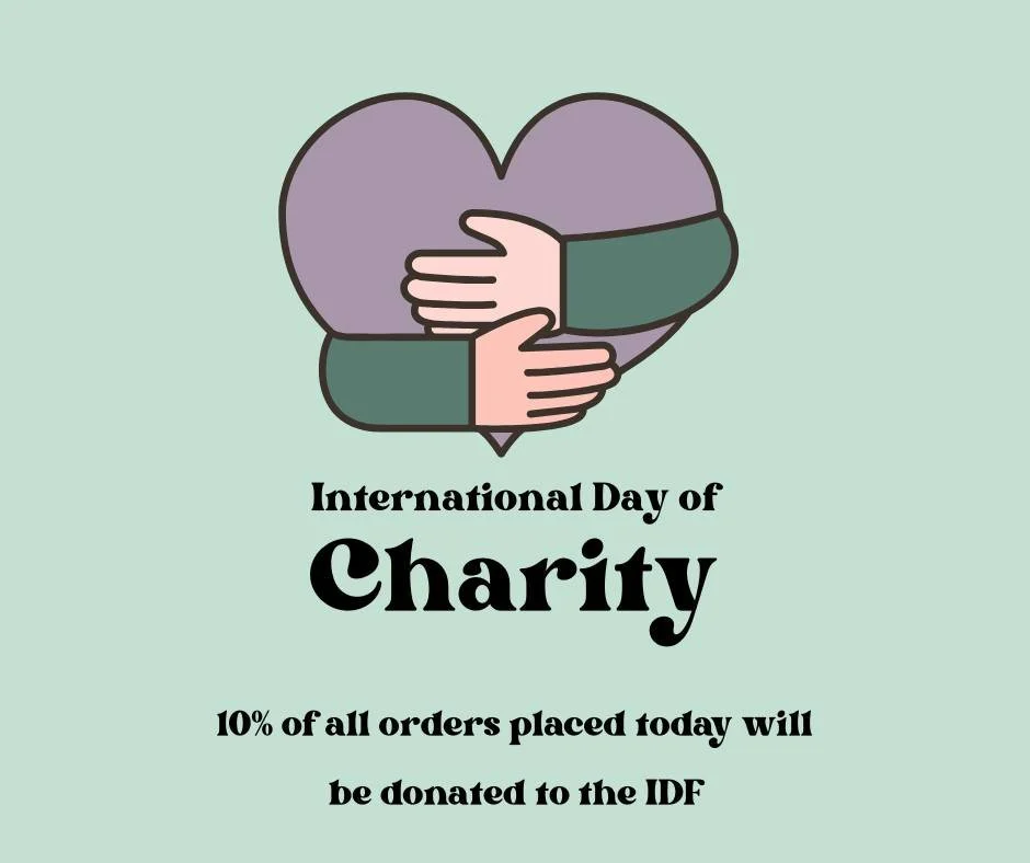 Order some sweets and do some good-10% of all orders placed today (Saturday) will be donated to the IDF!
&bull;
#internationaldayofcharity #sweetsbymichelle