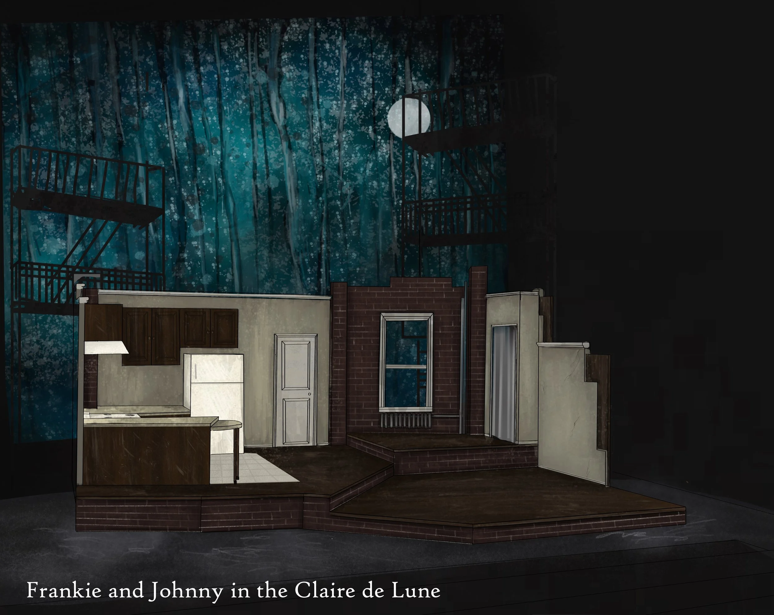 Frankie and Johnny in the Claire de Lune - 2024 (Procreate)