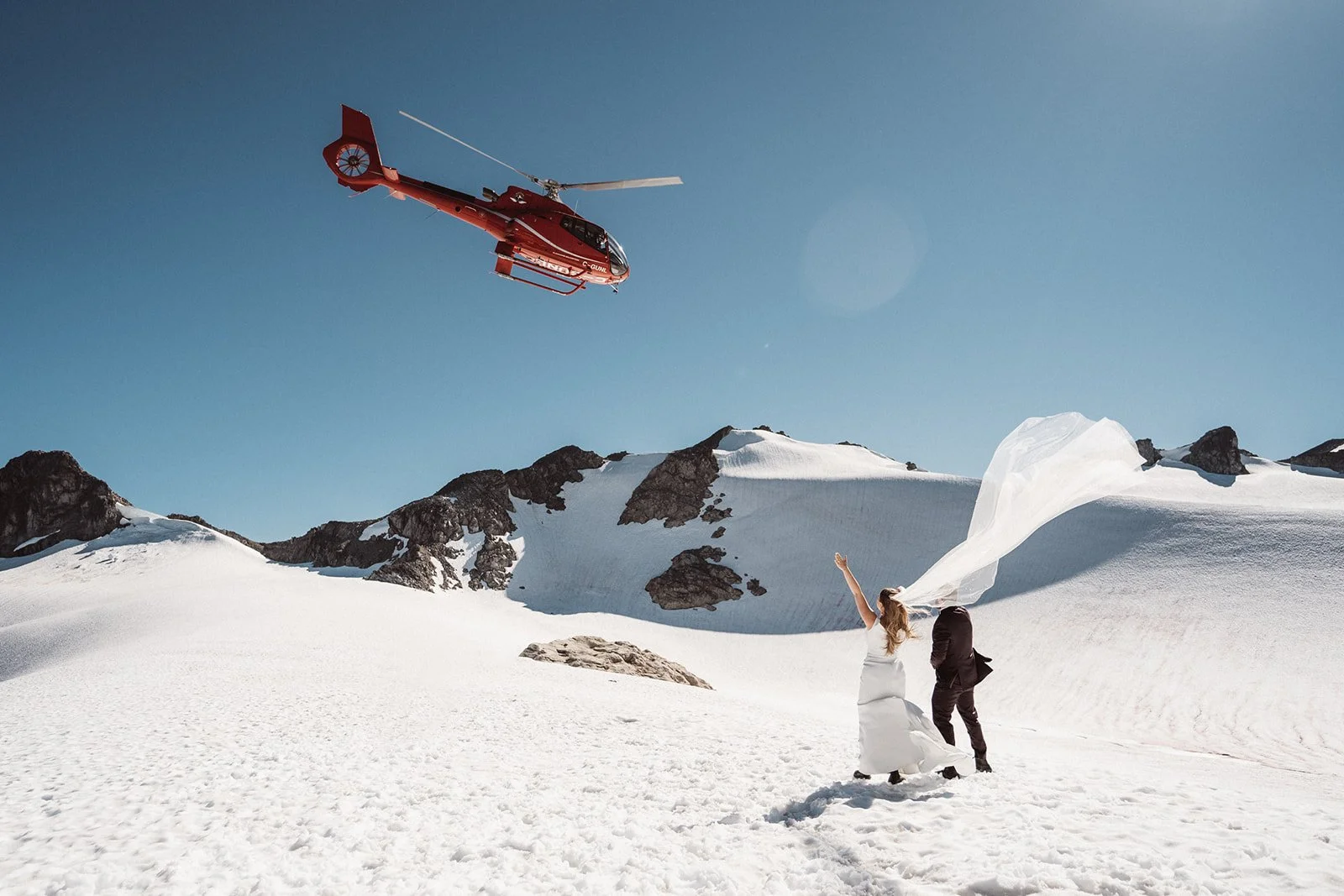 Rainbow Mountain Helicopter Elopement